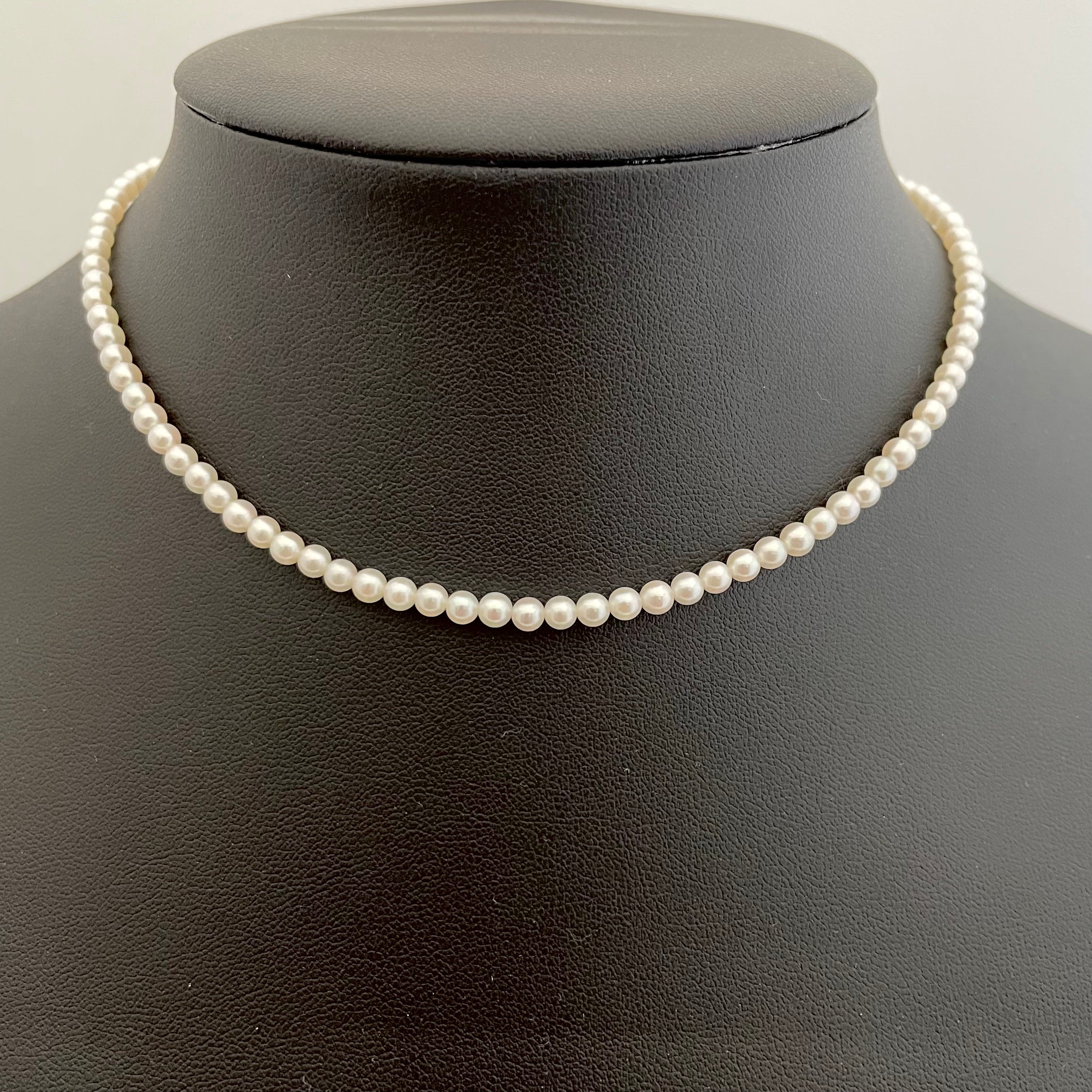 MIKIMOTO _(ミキモト)_ベビーパールネックレス_3.5〜3.9㎜/38cm/留金SV_中古品