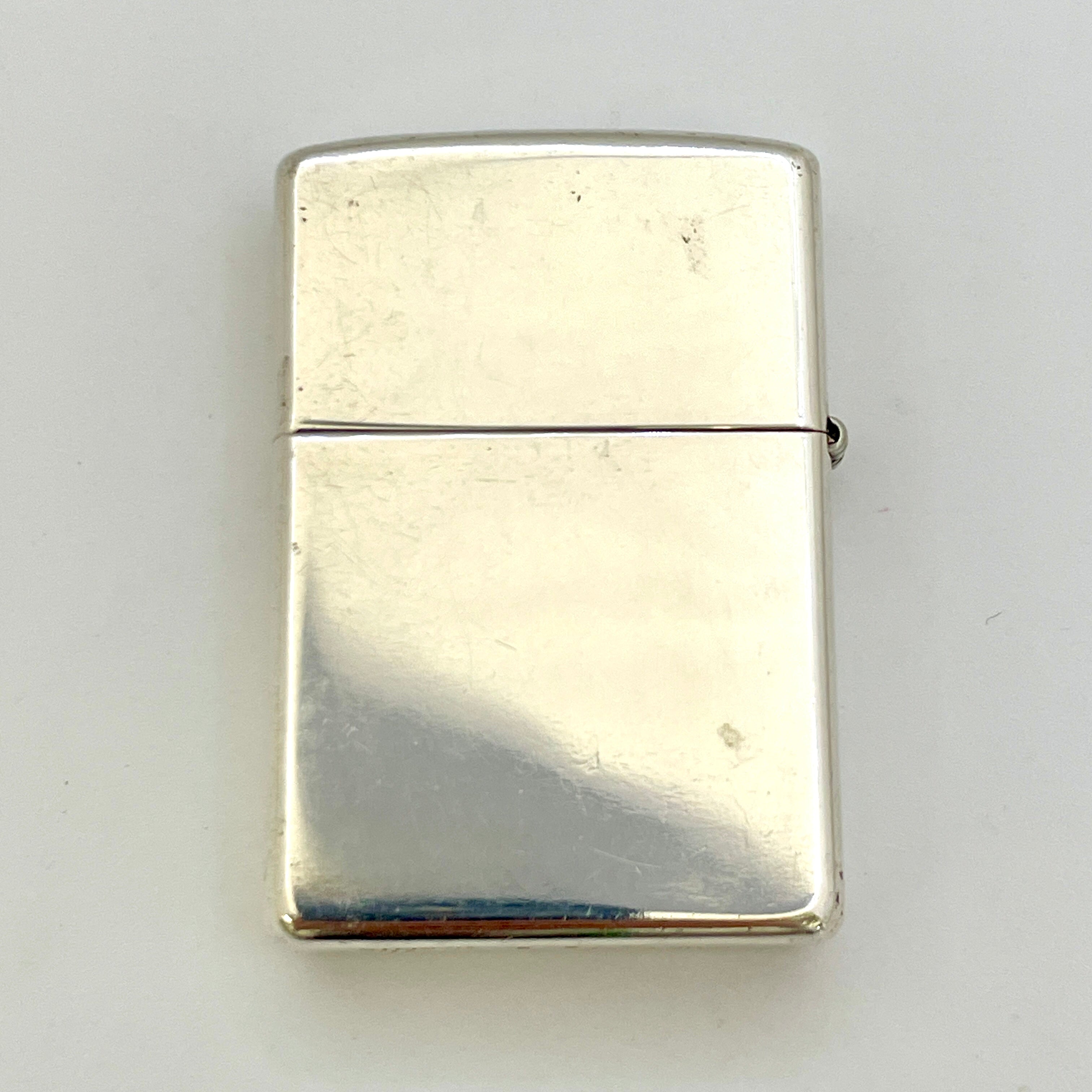 【送料無料】_Zippo_(ジッポ)_オイルライター_STERLING SILVER 無地 2011_中古品