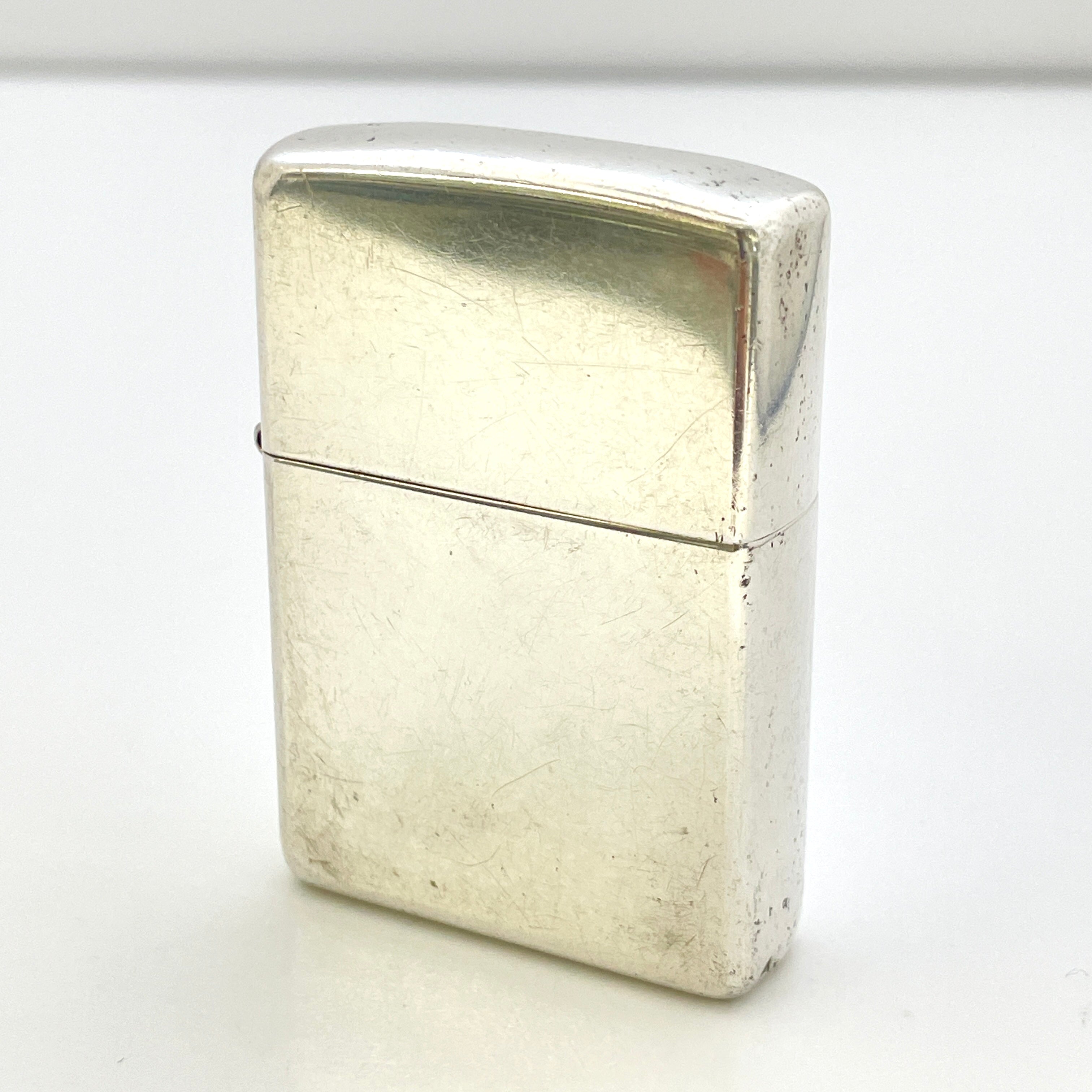 【送料無料】_Zippo_(ジッポ)_オイルライター_STERLING SILVER 無地 2011_中古品