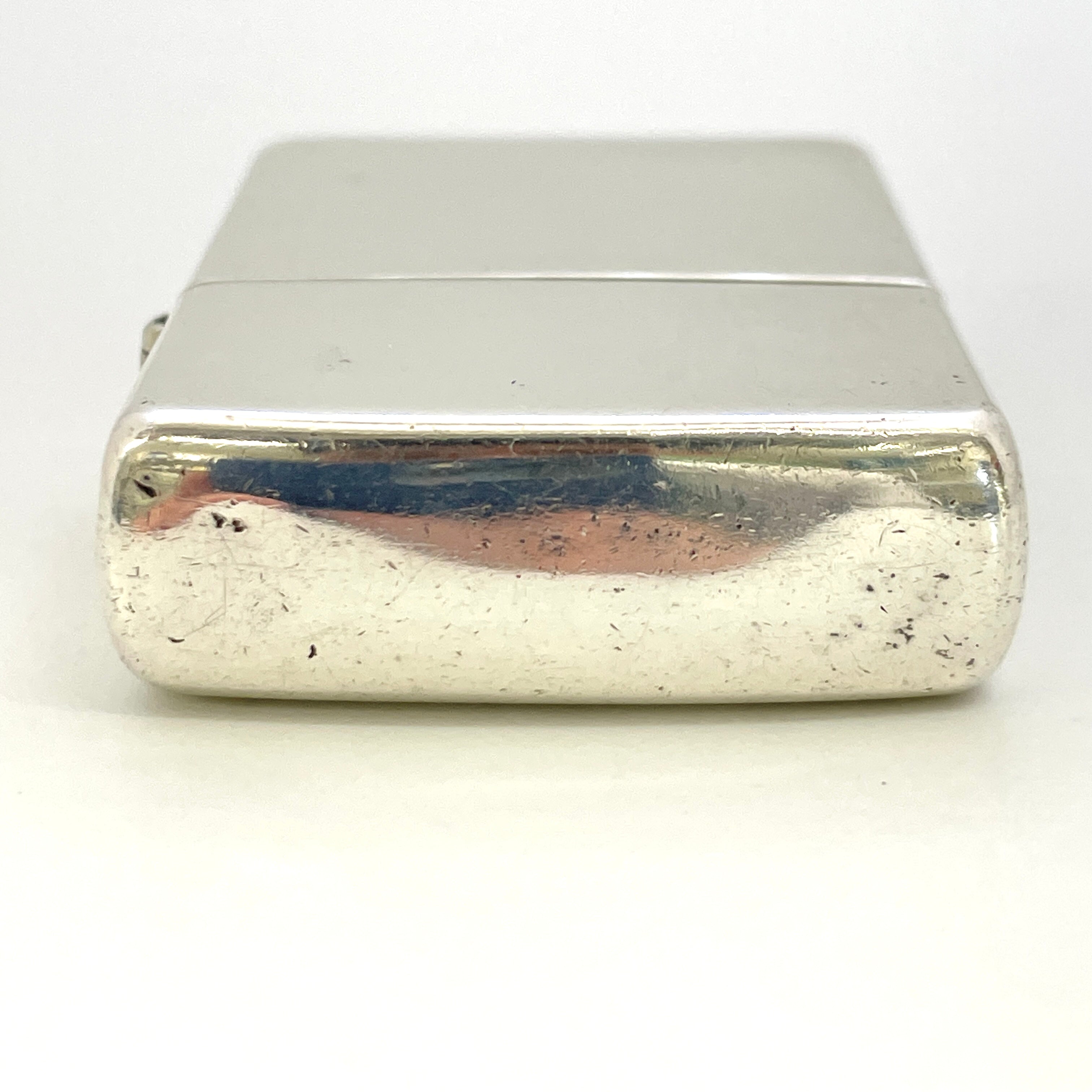 【送料無料】_Zippo_(ジッポ)_オイルライター_STERLING SILVER 無地 2011_中古品