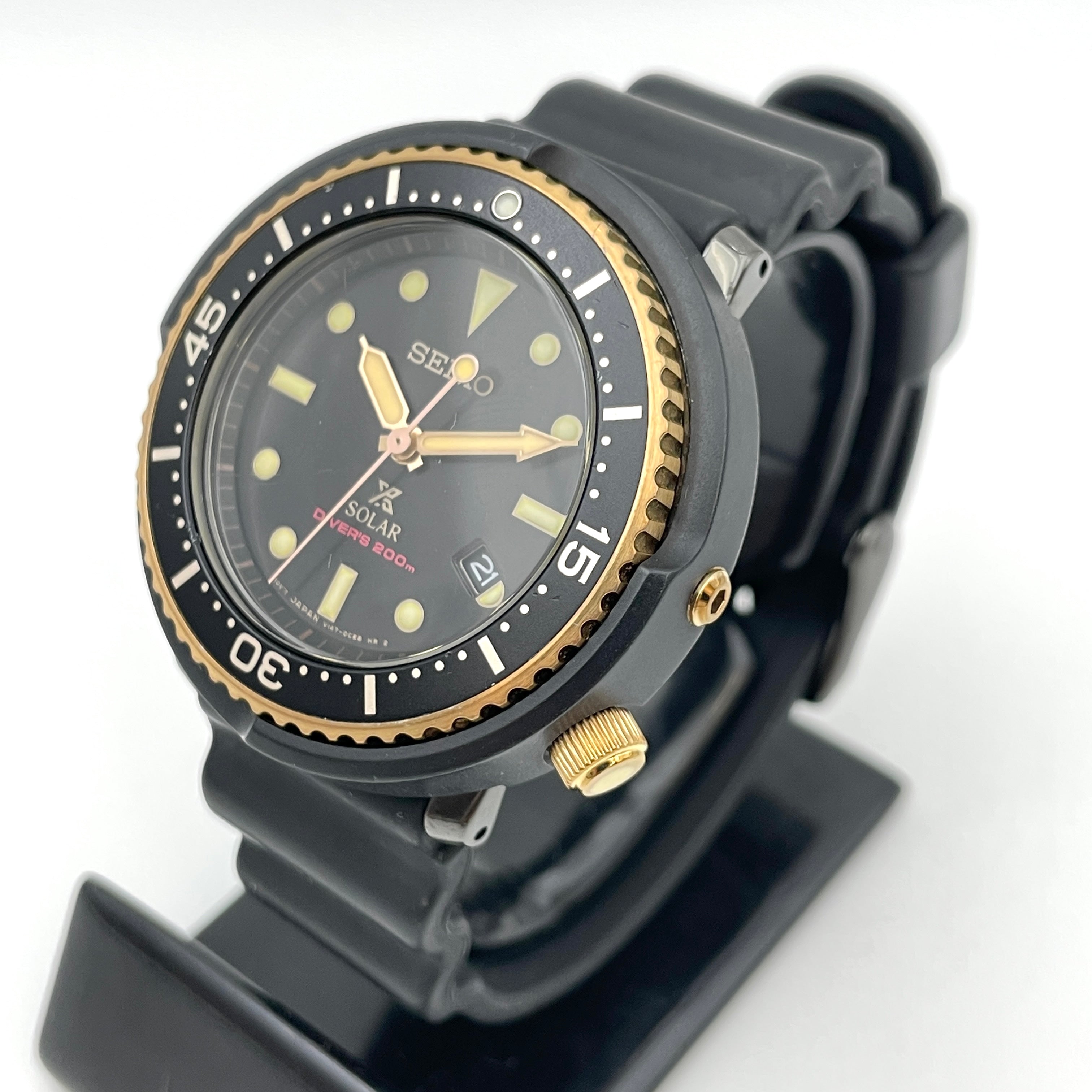 SEIKO_(セイコー)_プロスペックス ダイバースキューバ 200M_V147-0CM0 1200本限定_ソーラー 腕時計 中古品