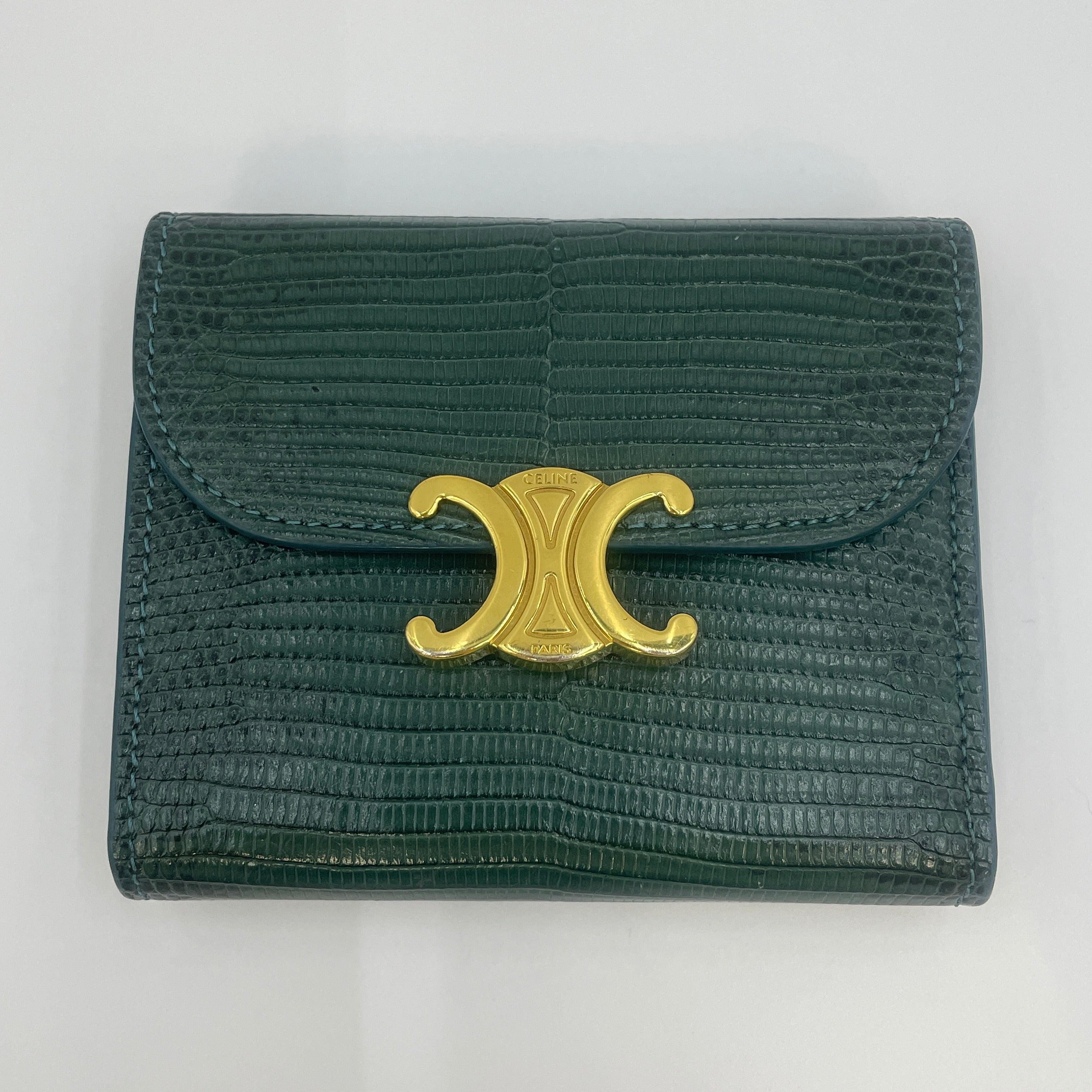 CELINE_(セリーヌ) _スモールウォレット_トリオンフ/リザード_中古品