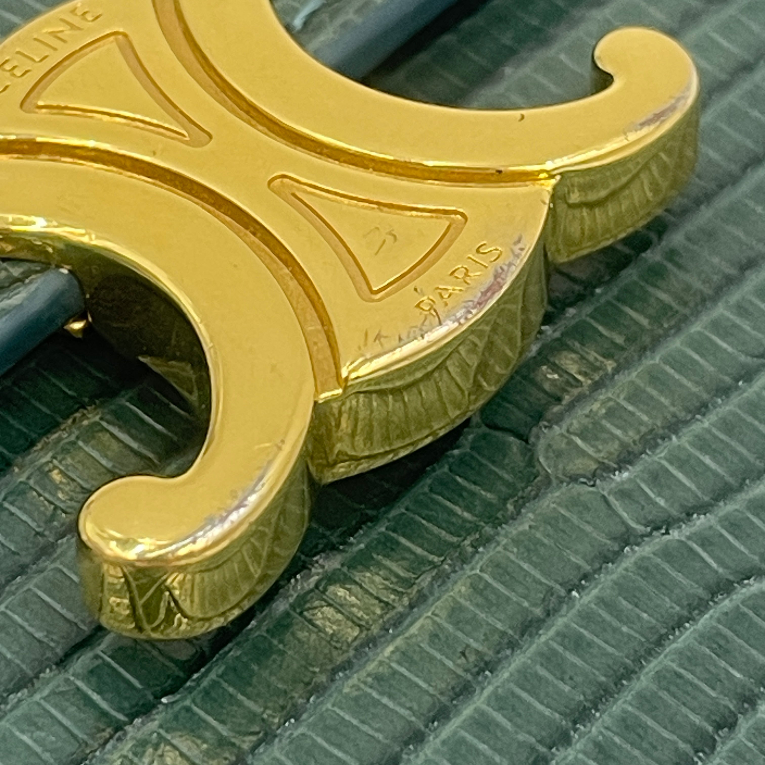 CELINE_(セリーヌ) _スモールウォレット_トリオンフ/リザード_中古品