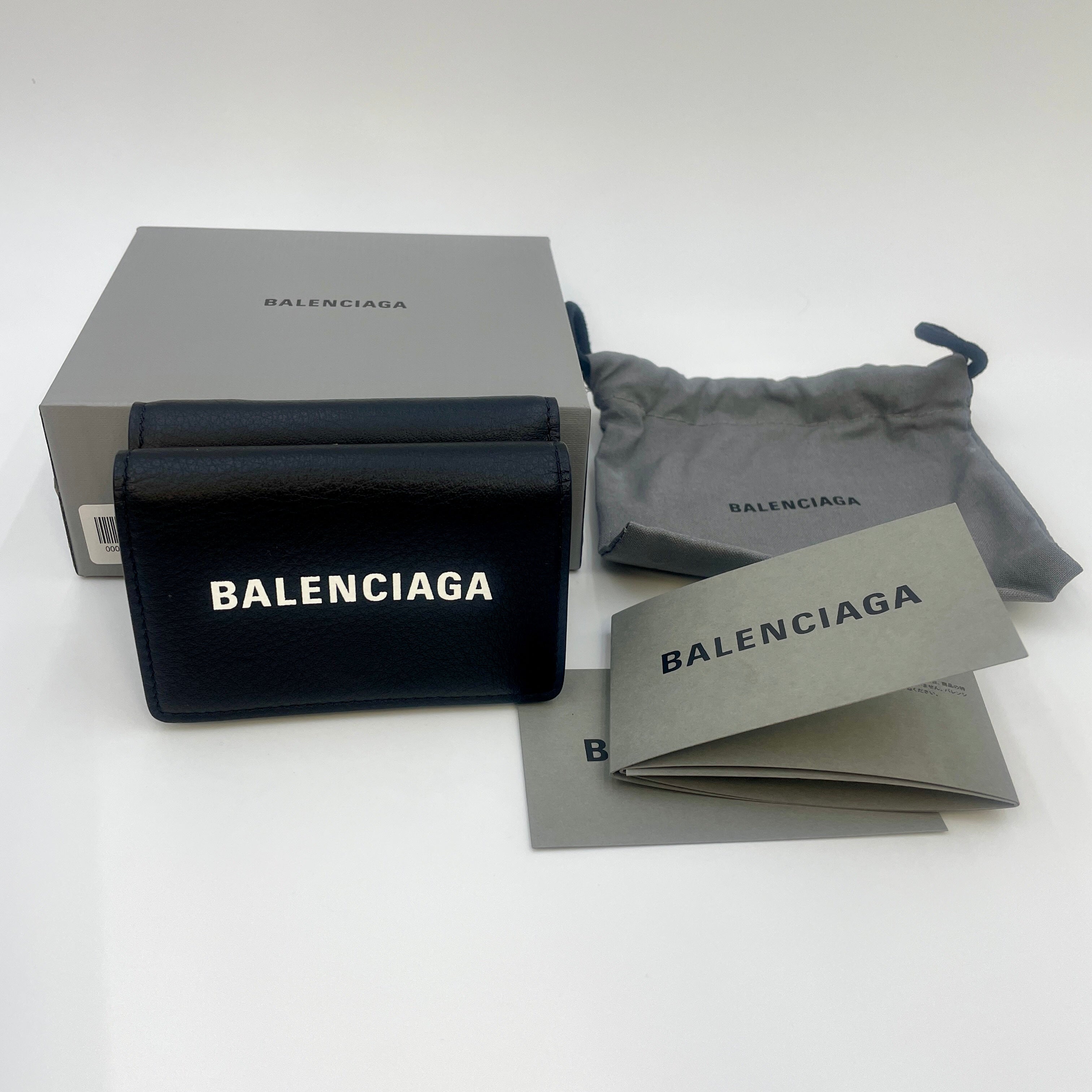 【送料無料】_BALENCIAGA_(バレンシアガ) _コンパクトウォレット三つ折り_エブリデイ ブラック_505055 DLQHN 1060 _未使用品