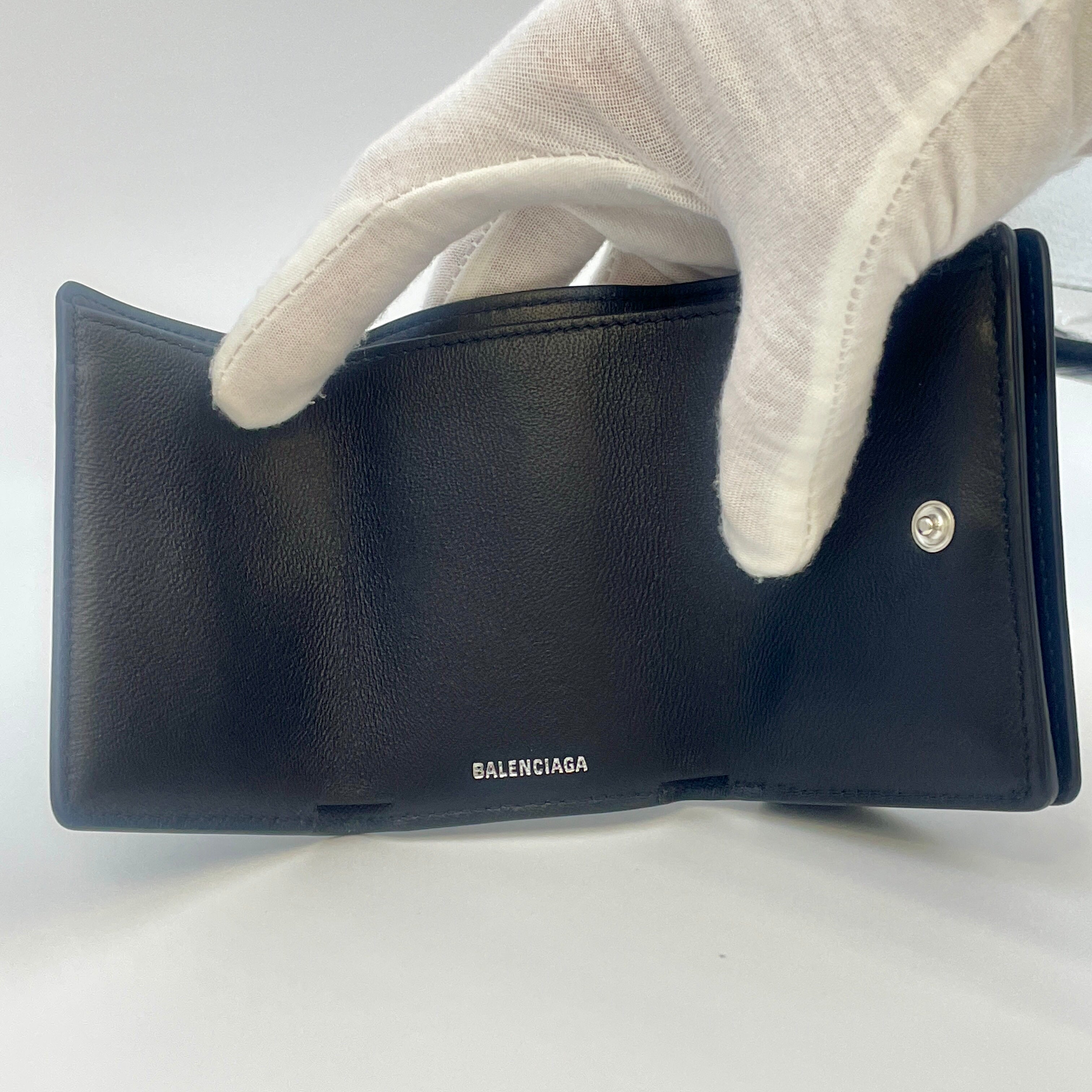 【送料無料】_BALENCIAGA_(バレンシアガ) _コンパクトウォレット三つ折り_エブリデイ ブラック_505055 DLQHN 1060 _未使用品