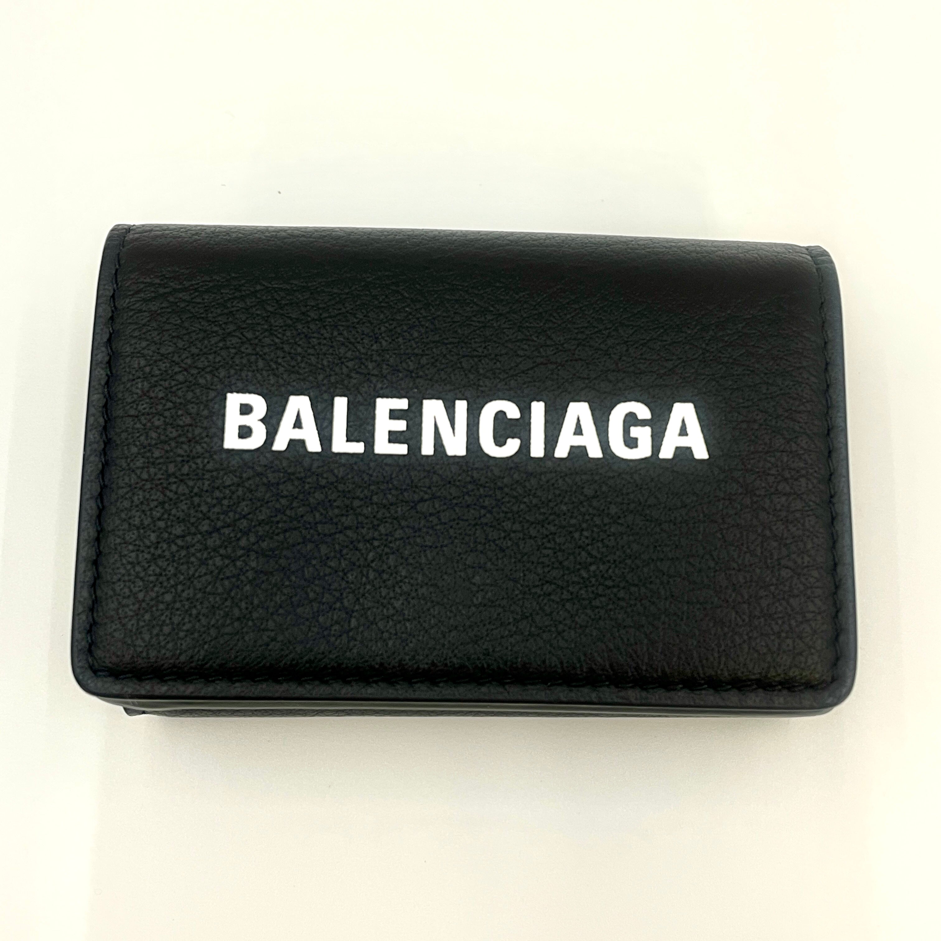 【送料無料】_BALENCIAGA_(バレンシアガ) _コンパクトウォレット三つ折り_エブリデイ ブラック_505055 DLQHN 1060 _未使用品