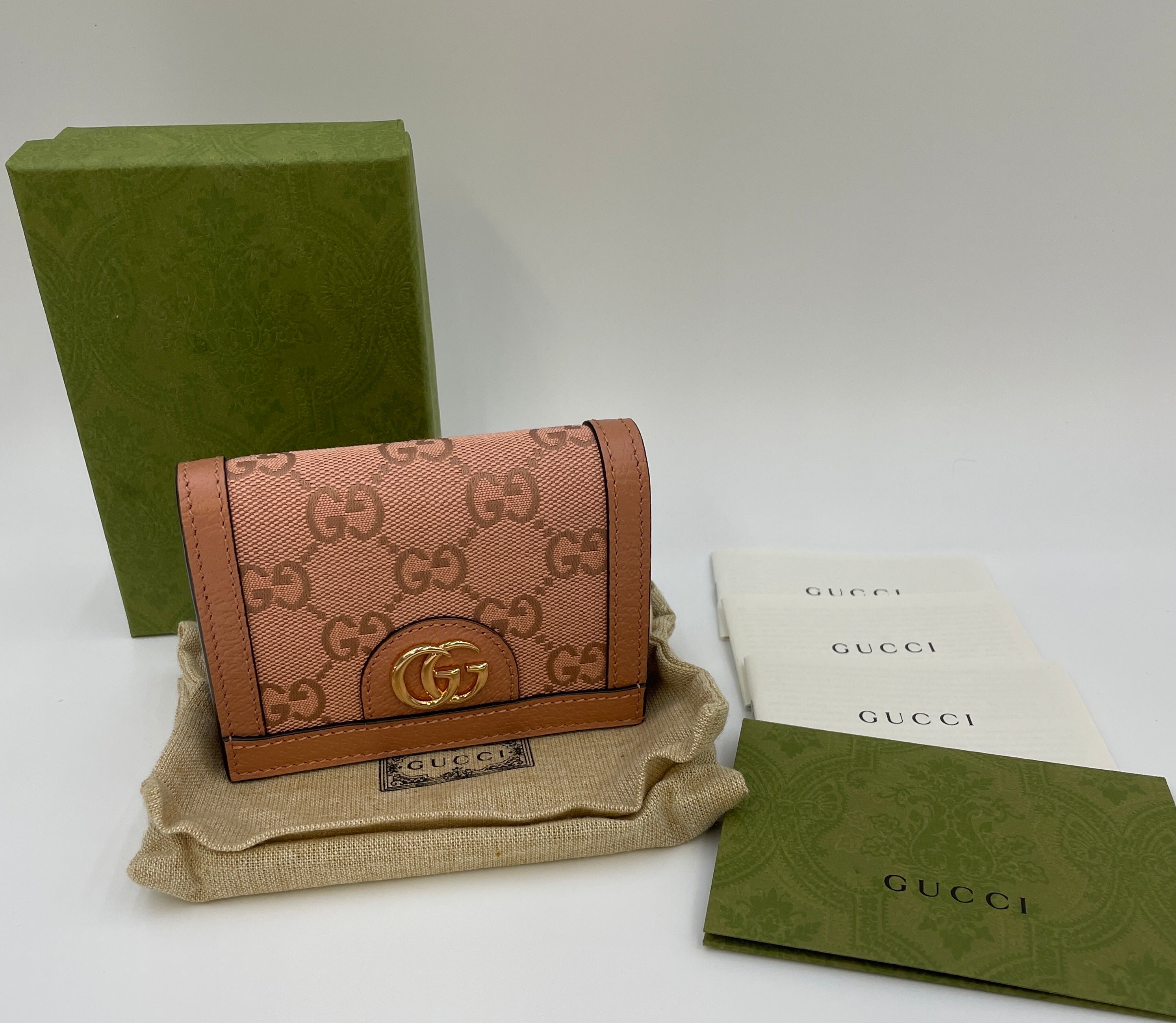 GUCCI_(グッチ) _コンパクト二つ折りウォレット_オフディアGG_カードケースウォレット_523155FACC7 _未使用品