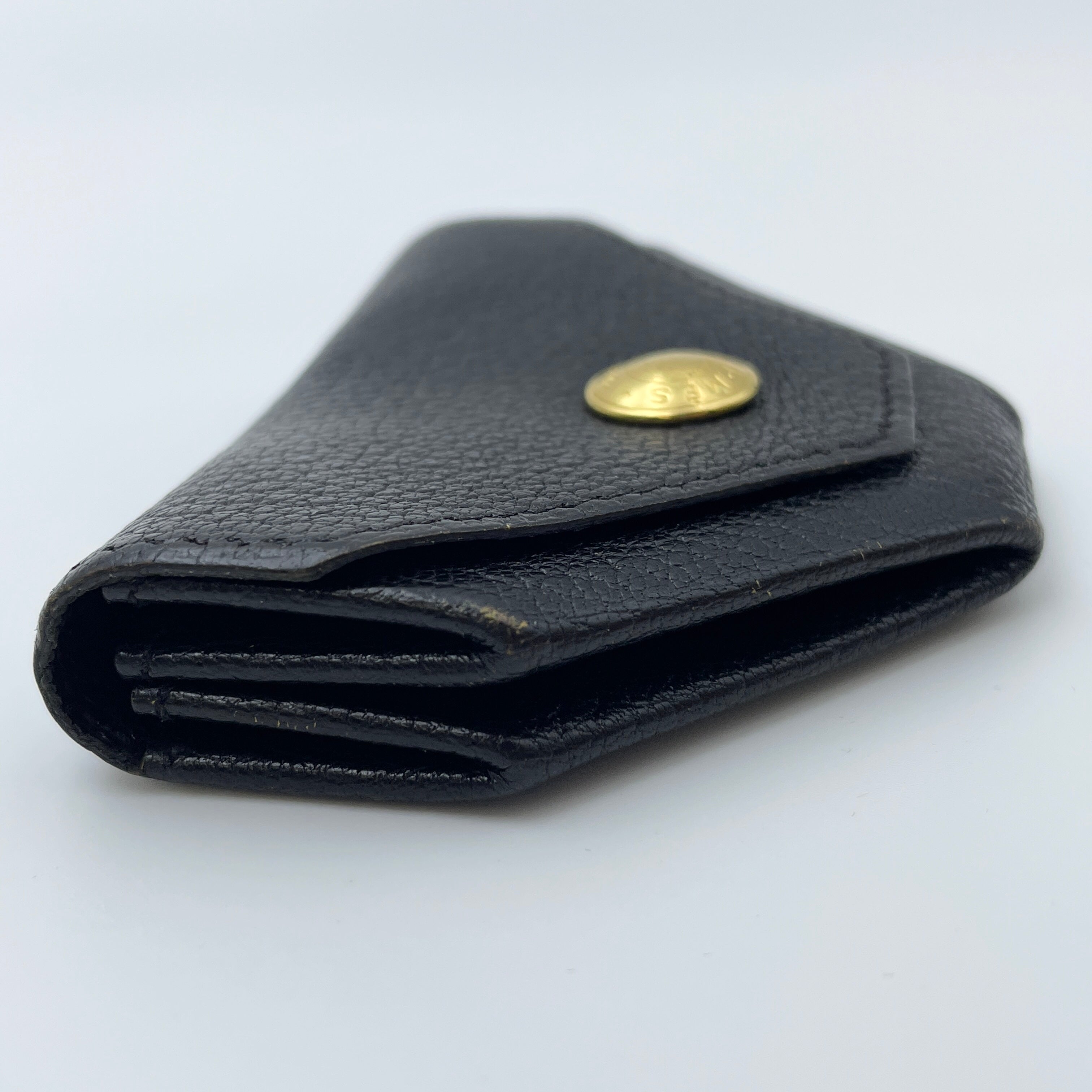 HERMES_(エルメス)_ル・ヴァンキャトル コインケース ヴェルソ_クロ/ シェーブル ゴールド金具_中古品