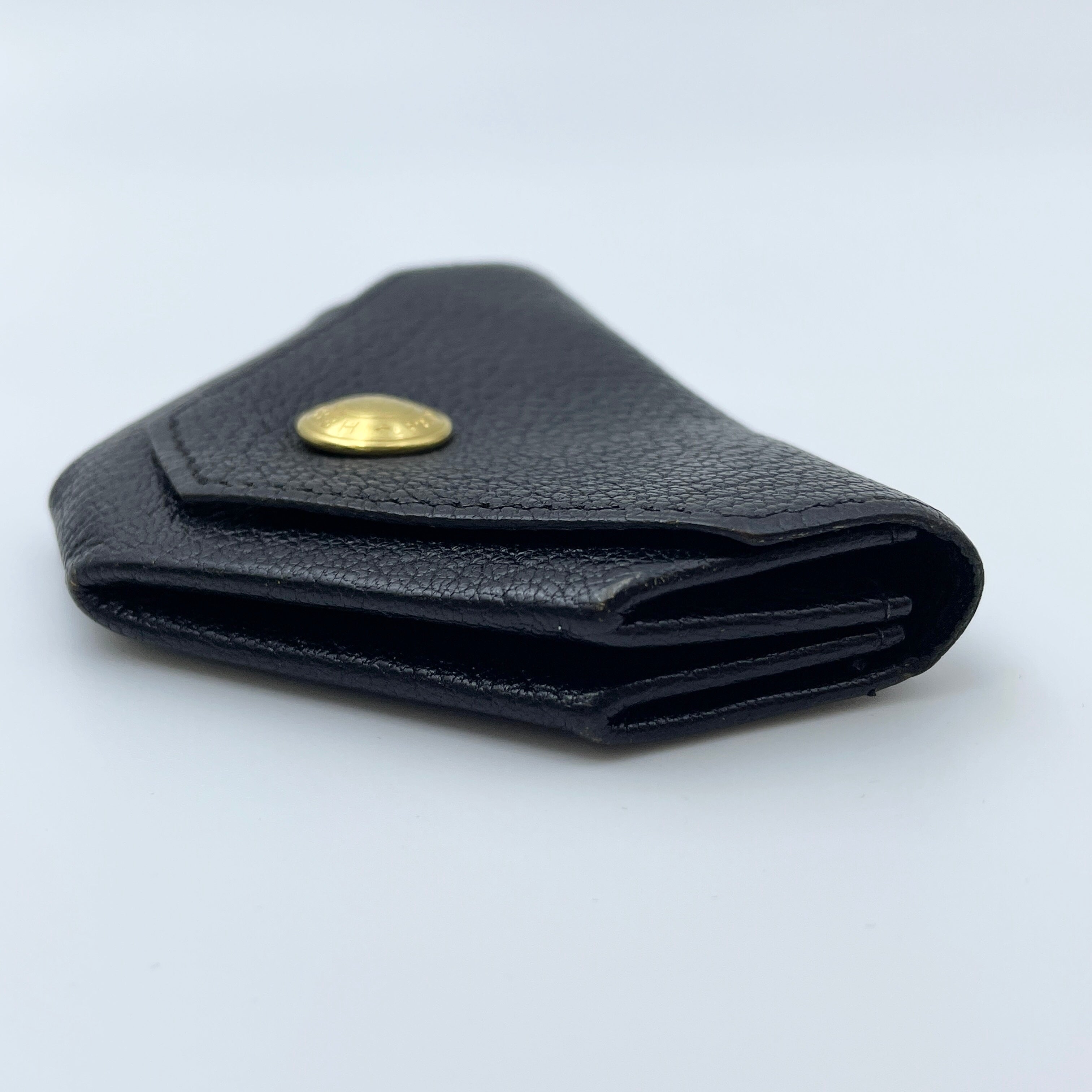 HERMES_(エルメス)_ル・ヴァンキャトル コインケース ヴェルソ_クロ/ シェーブル ゴールド金具_中古品