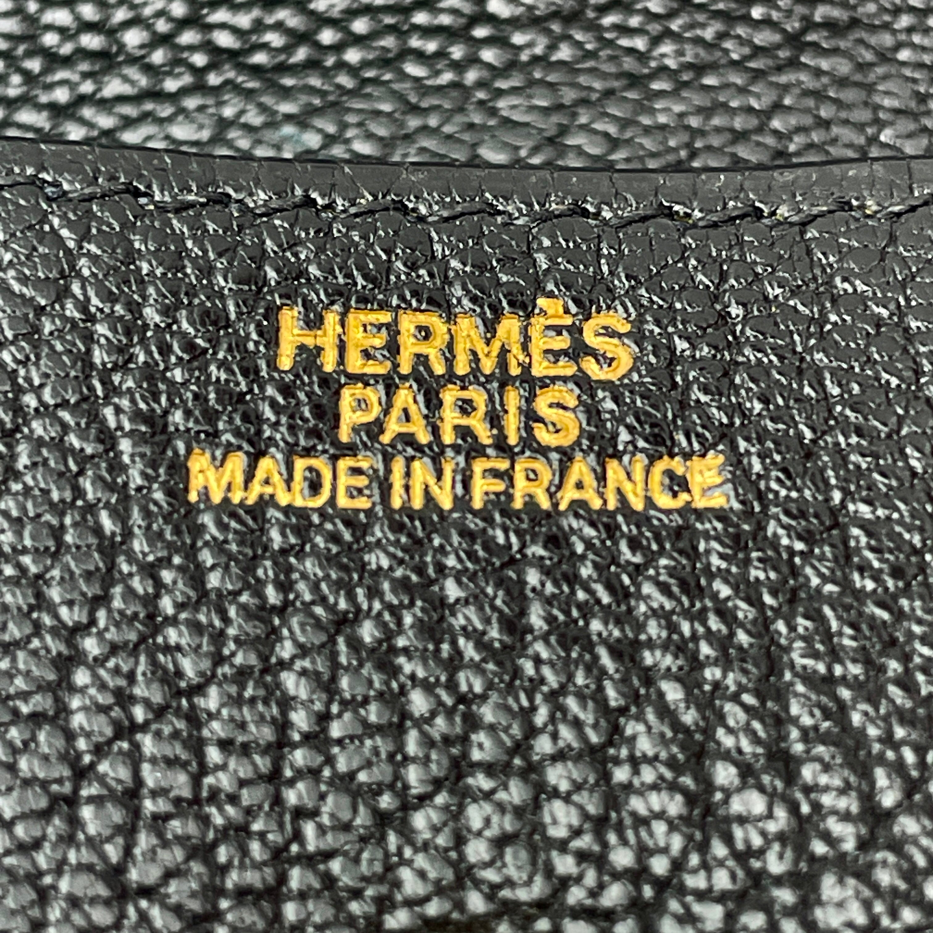 HERMES_(エルメス)_ル・ヴァンキャトル コインケース ヴェルソ_クロ/ シェーブル ゴールド金具_中古品