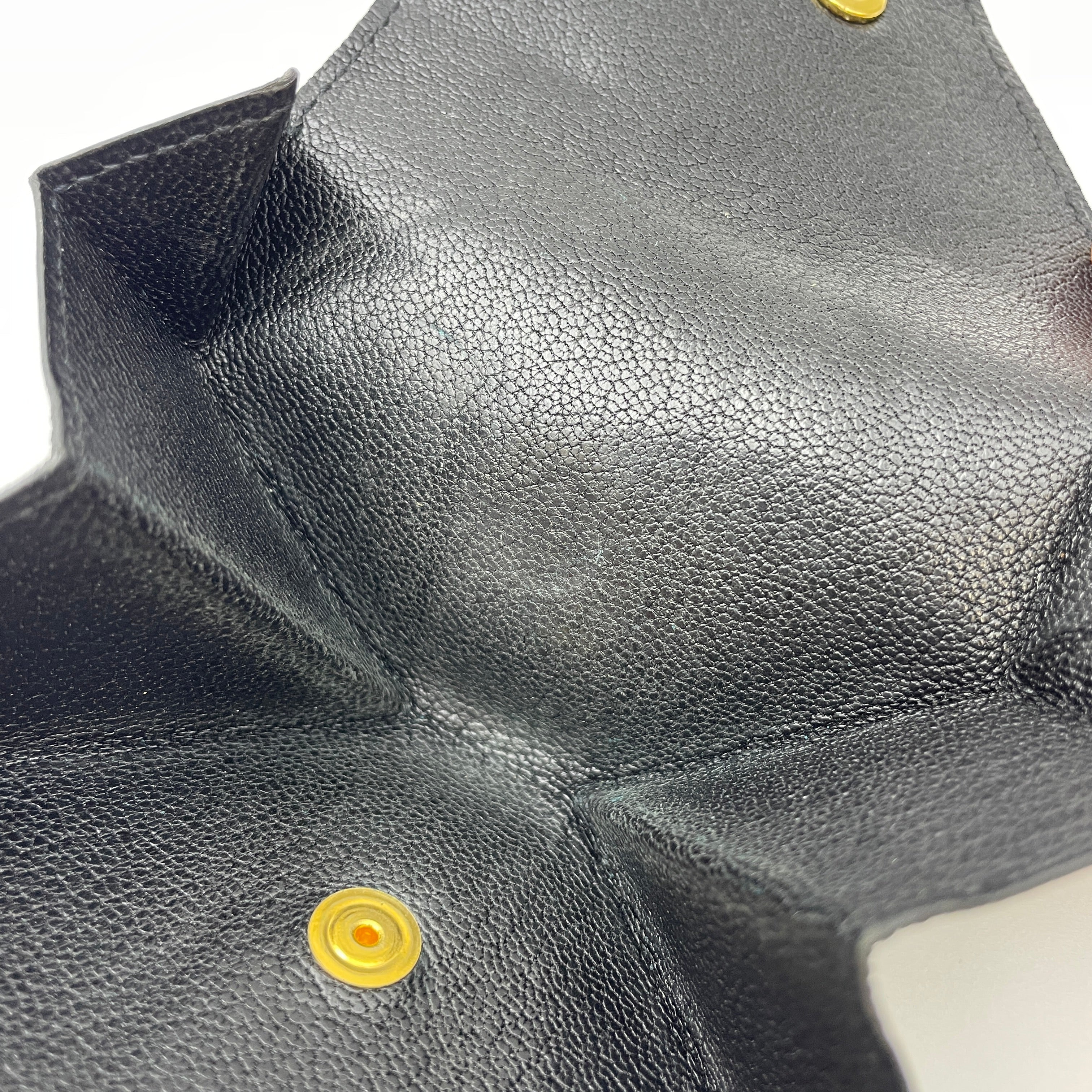 HERMES_(エルメス)_ル・ヴァンキャトル コインケース ヴェルソ_クロ/ シェーブル ゴールド金具_中古品