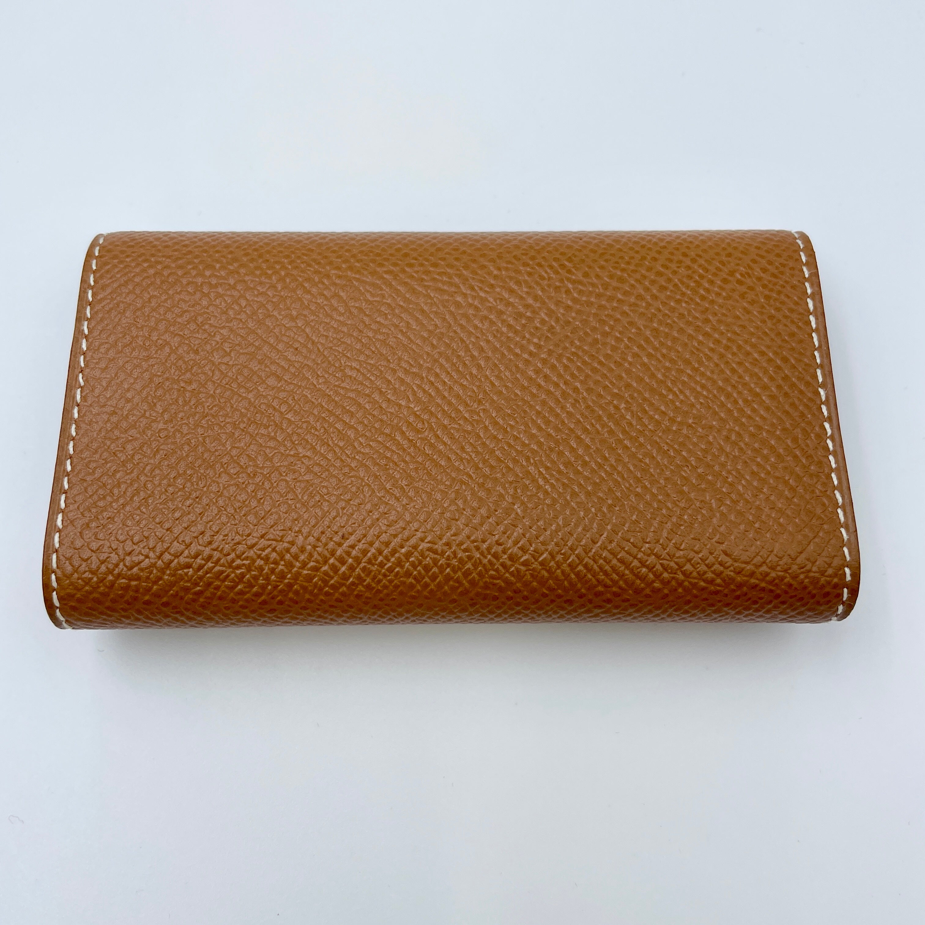 【送料無料】_HERMES _(エルメス)_キーケース エテュイクレ6_ブラウン/エプソン シルバー金具_未使用品