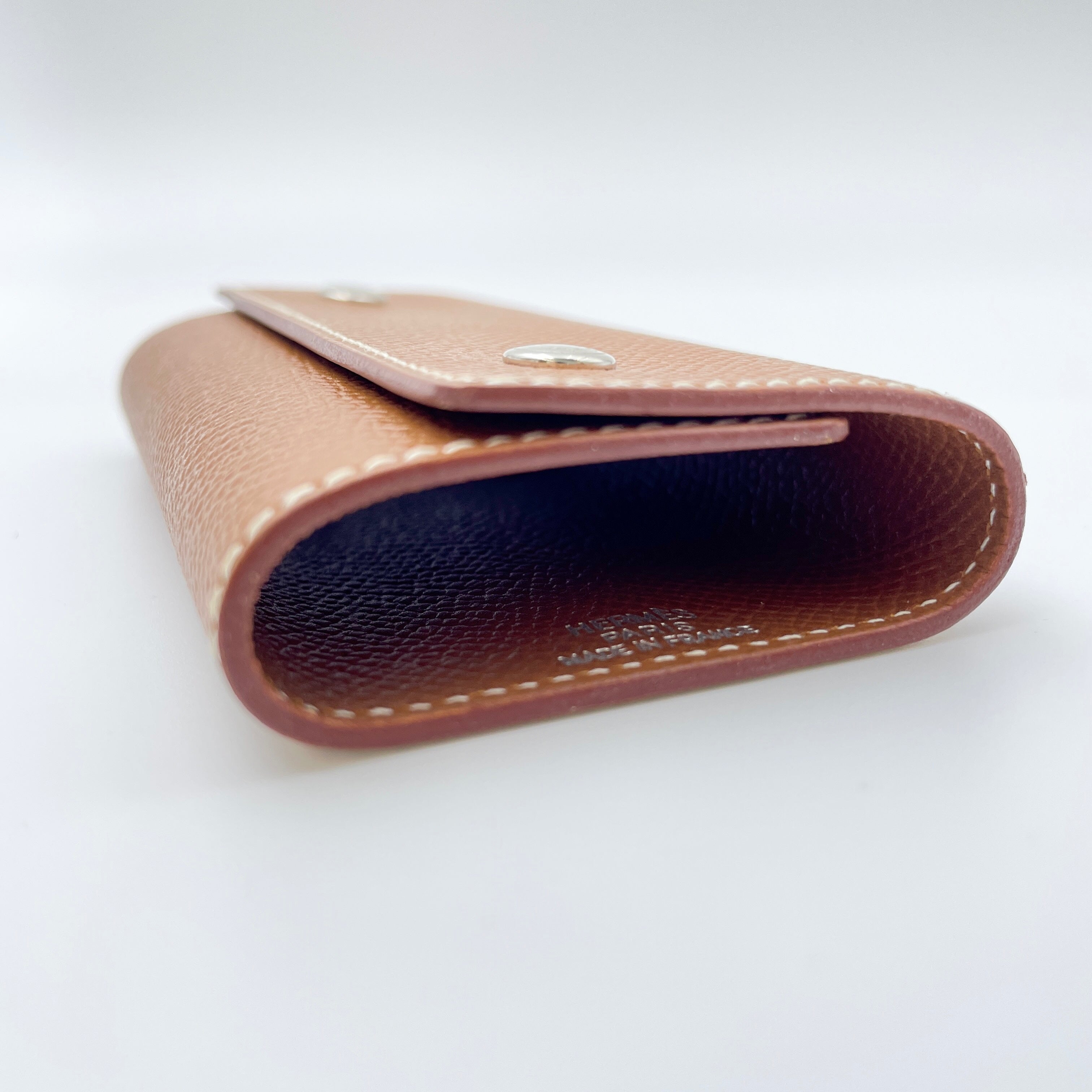 【送料無料】_HERMES _(エルメス)_キーケース エテュイクレ6_ブラウン/エプソン シルバー金具_未使用品