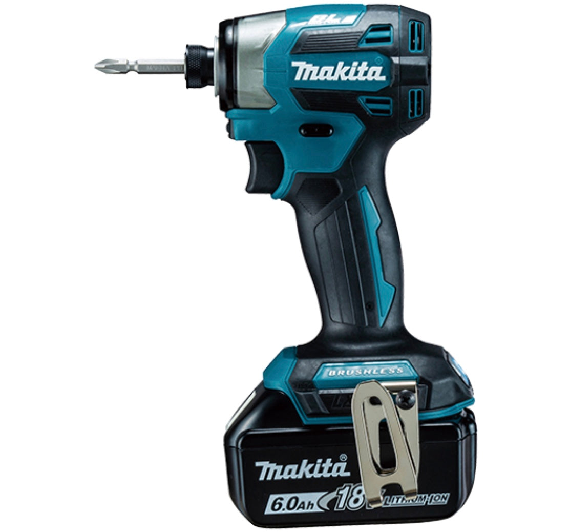 makita_(マキタ)_ 充電式インパクトドライバ _TD173DRGX(ブルー)_ 18V 6.0Ah (バッテリBL1860B×2本)_充電器DC18RF・ケース付_未使用品