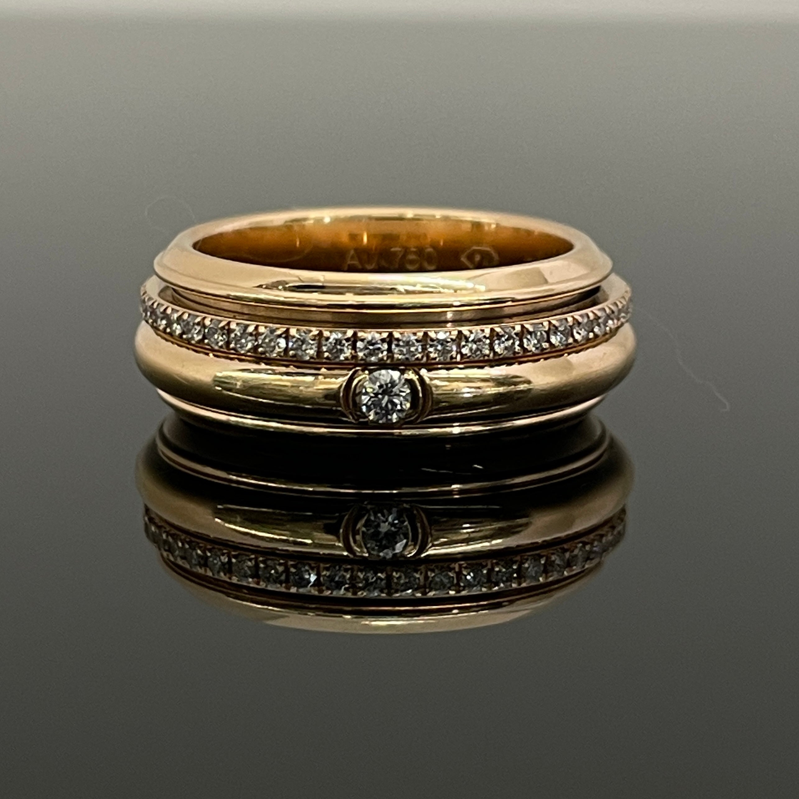 【送料無料】_PIAGET_(ピアジェ)_ポセション PGG34P8A57_K18PG ダイヤモンド リング_中古品