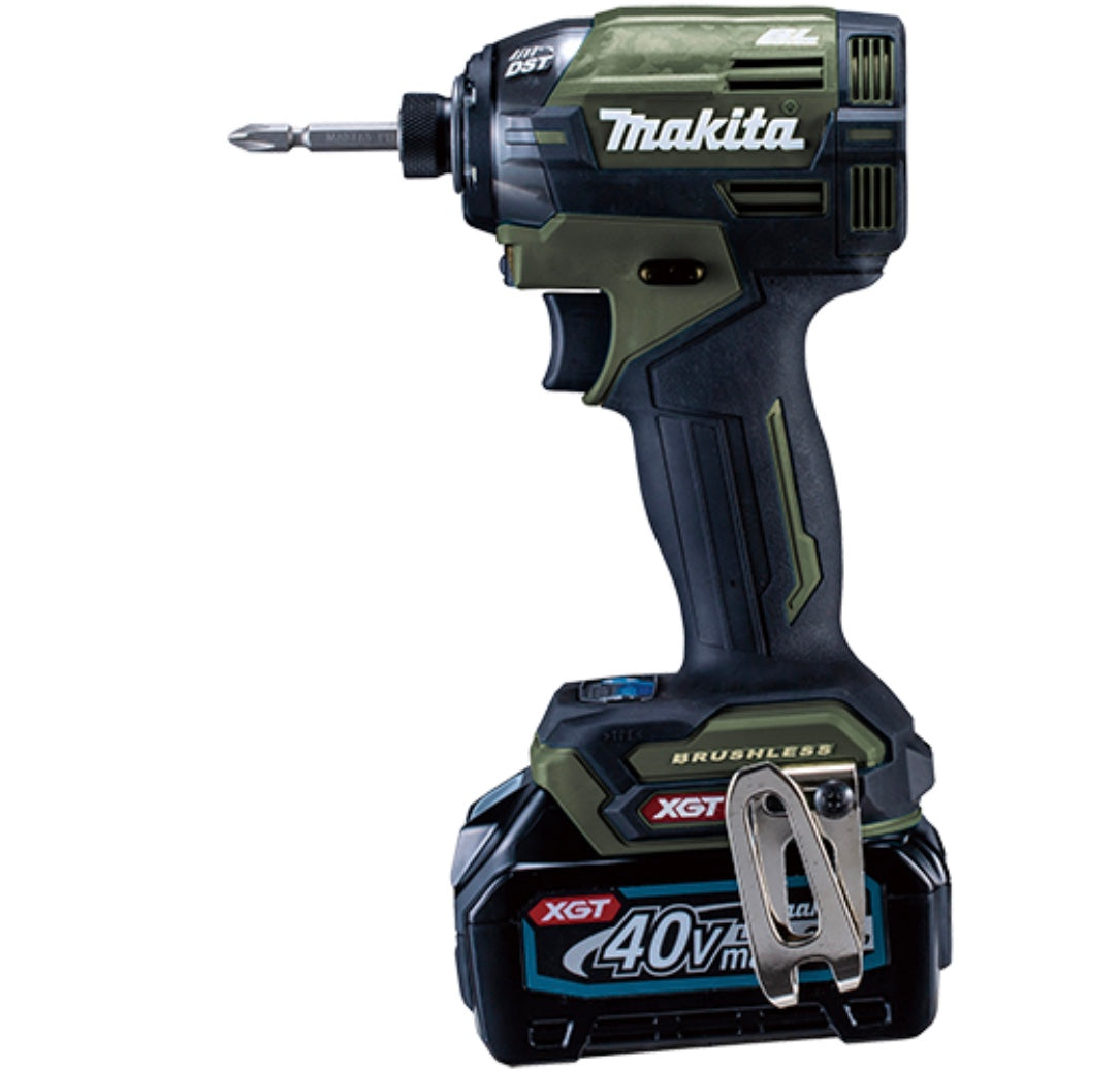 【送料無料】_makita_(マキタ)_充電式インパクトドライバ _TD002GRDXO(オリーブ)_ 40V 2.5Ah (バッテリBL4025×2本)_充電器DC40RA・ケース付_未使用品