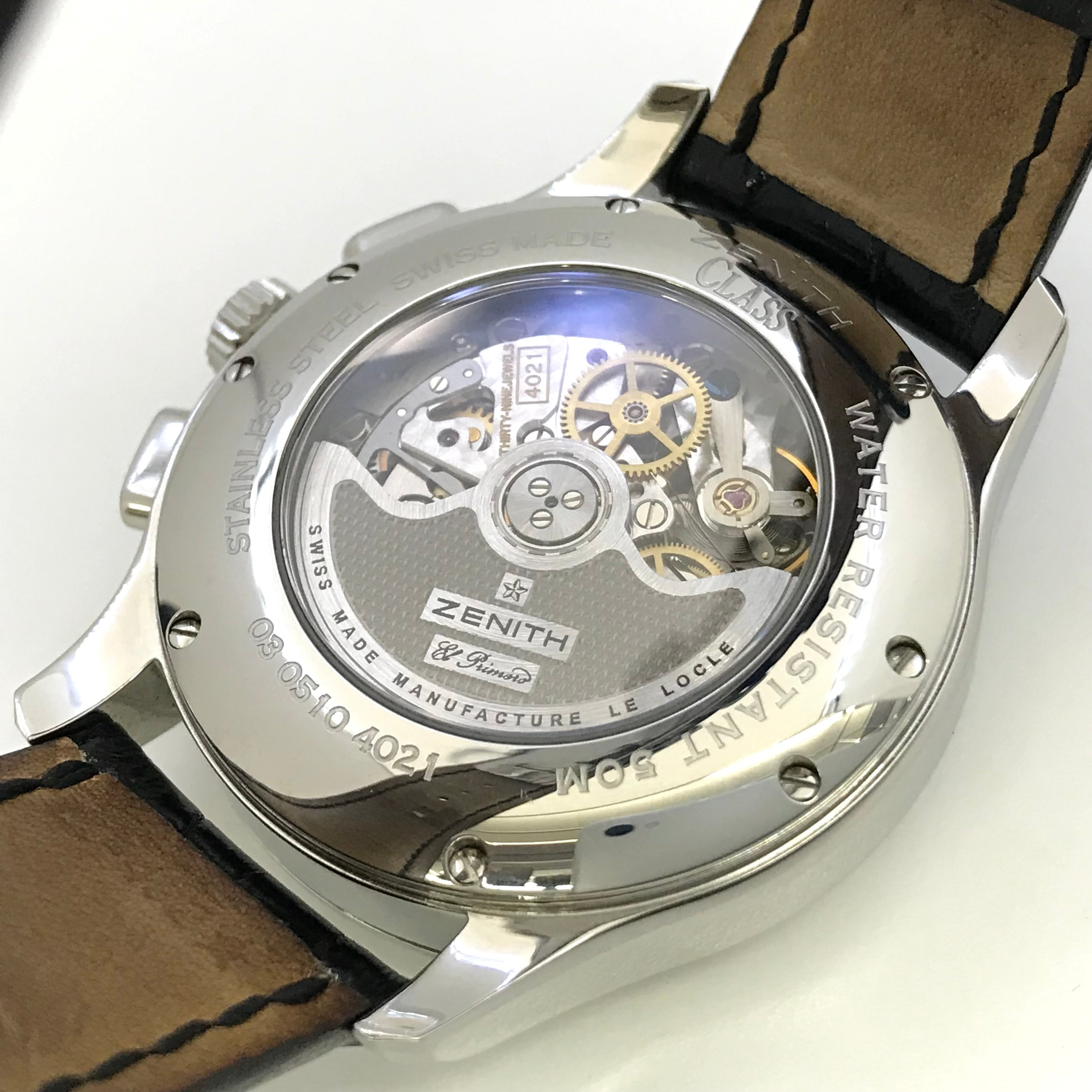 【送料無料】_ZENITH_(ゼニス)_クラス オープン エルプリメロ_クロノグラフ AT_03.0510.4021_中古品