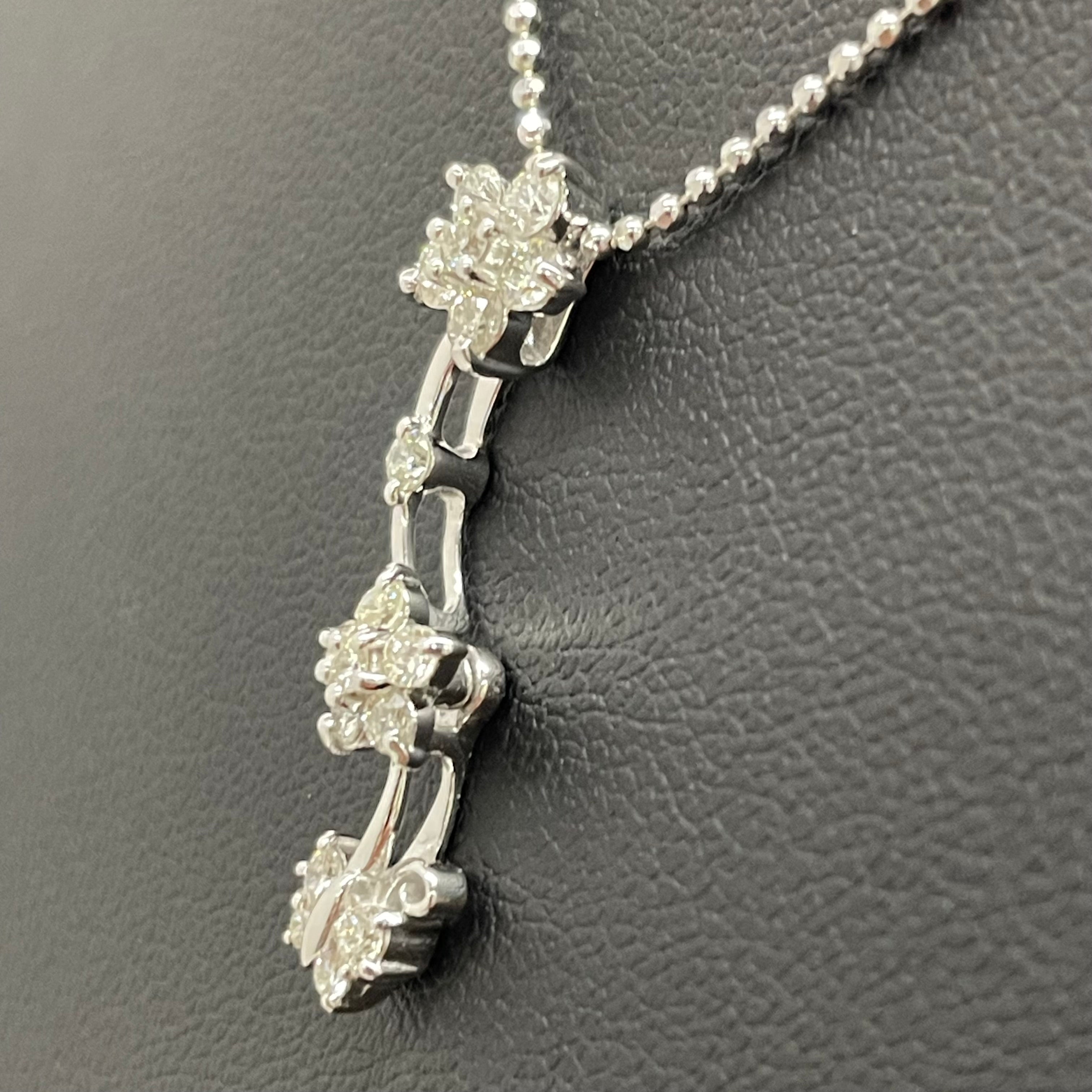 ノンブランド _K18WG ダイヤモンド_ペンダントネックレス_FD0.56ct/45cm/5.3g _中古品