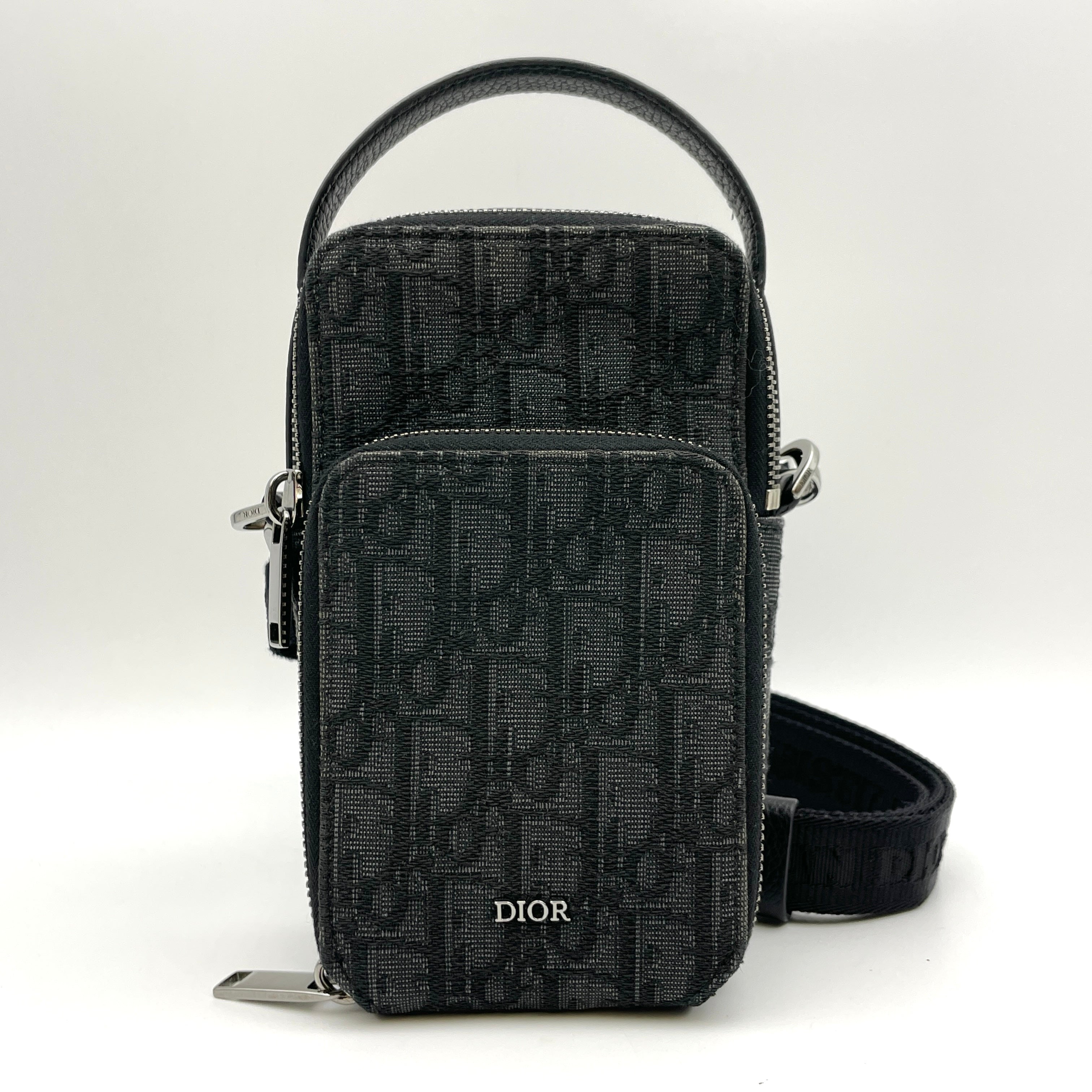DIOR_(ディオール)_ライダー マイクロポーチ_オブリーク ジャガード_2OBCA326YSE_中古品