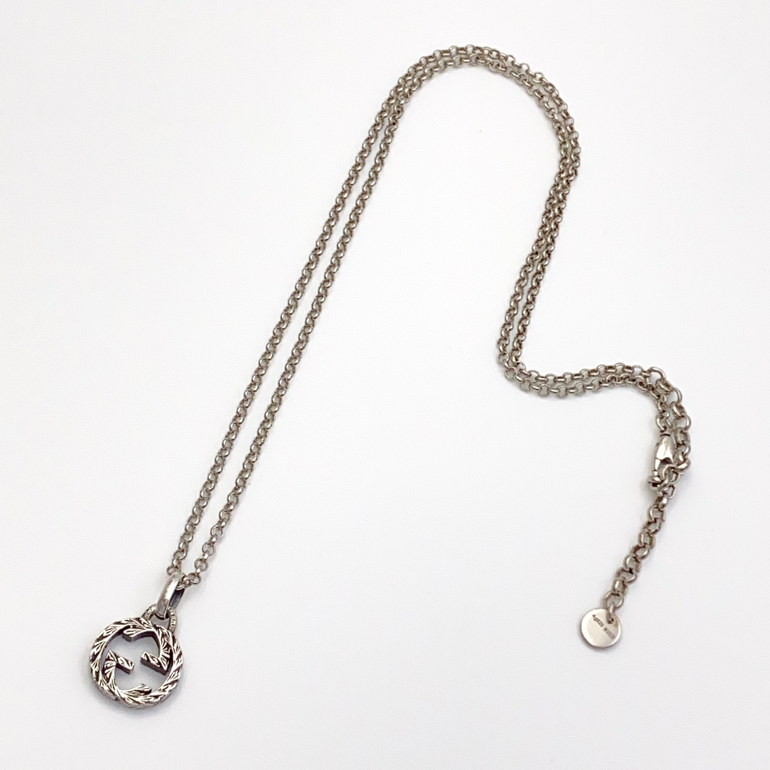 GUCCI<BR>(グッチ)_ インターロッキング_ペンダント ネックレス 455535_中古品