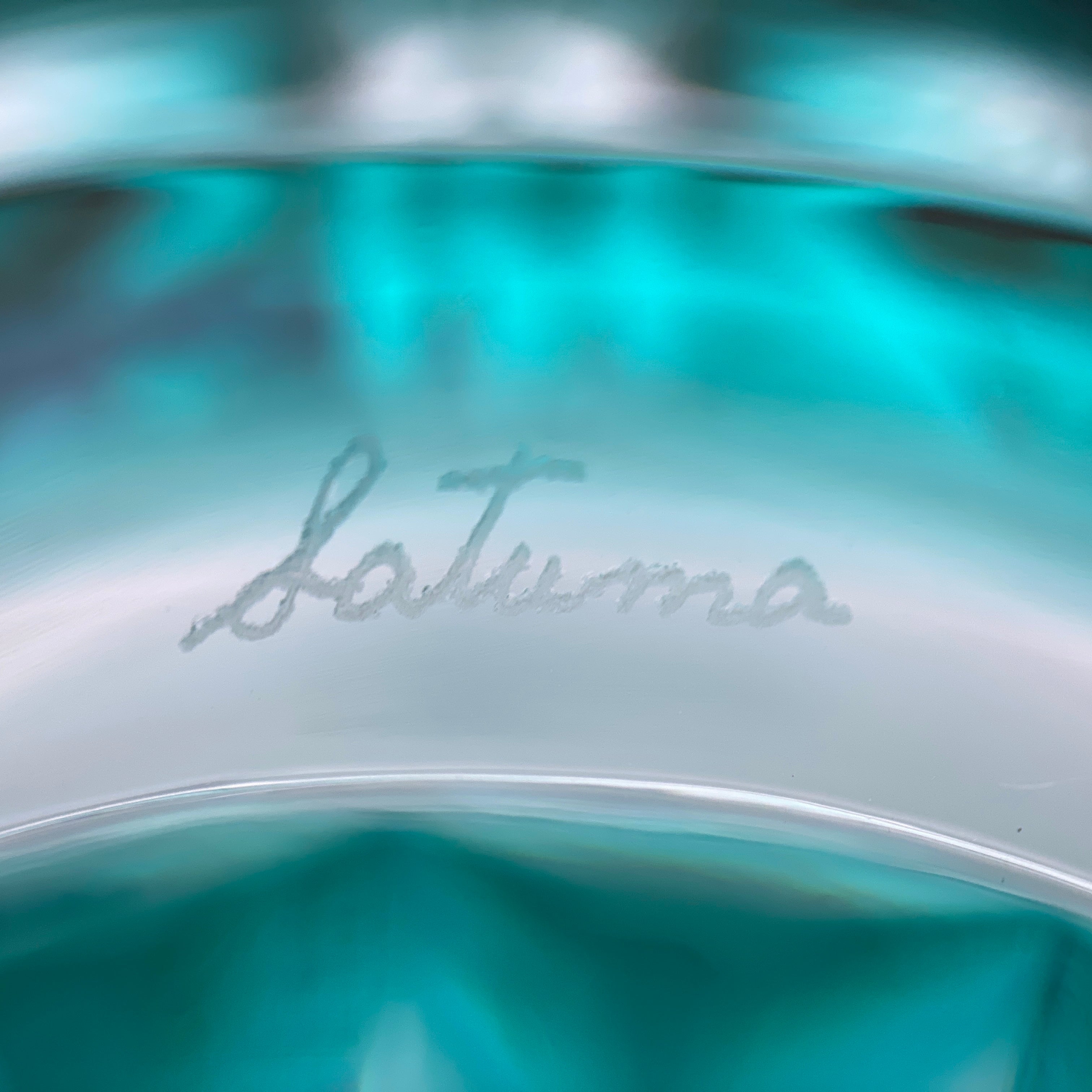 薩摩びーどろ工芸 作_復元 薩摩切子 色被せガラス_切子 猪口揃(金赤/緑)_中古品