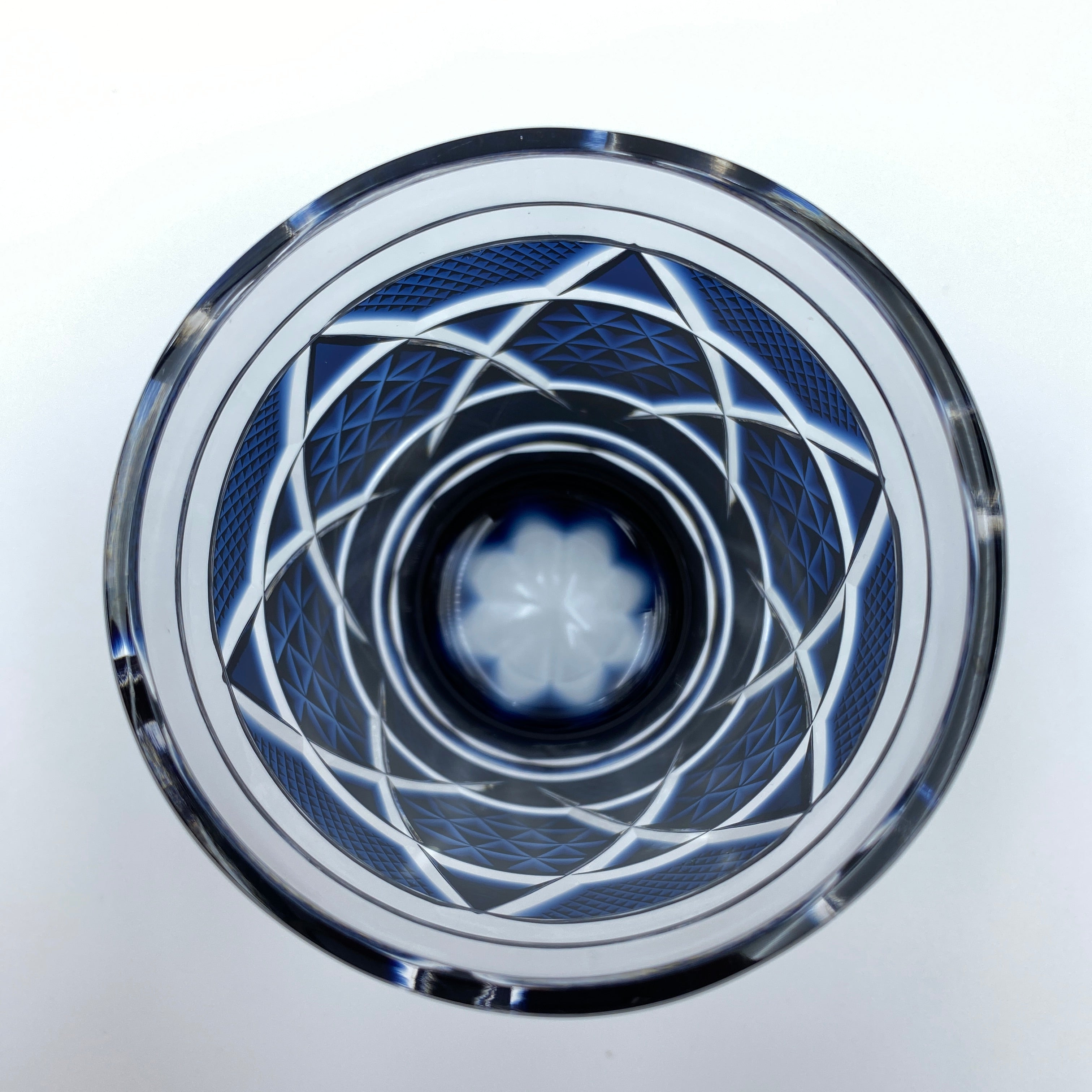 薩摩ガラス工芸 作_創作 島津薩摩切子_色被せガラス_オールドファッションズタンブラー_中古品