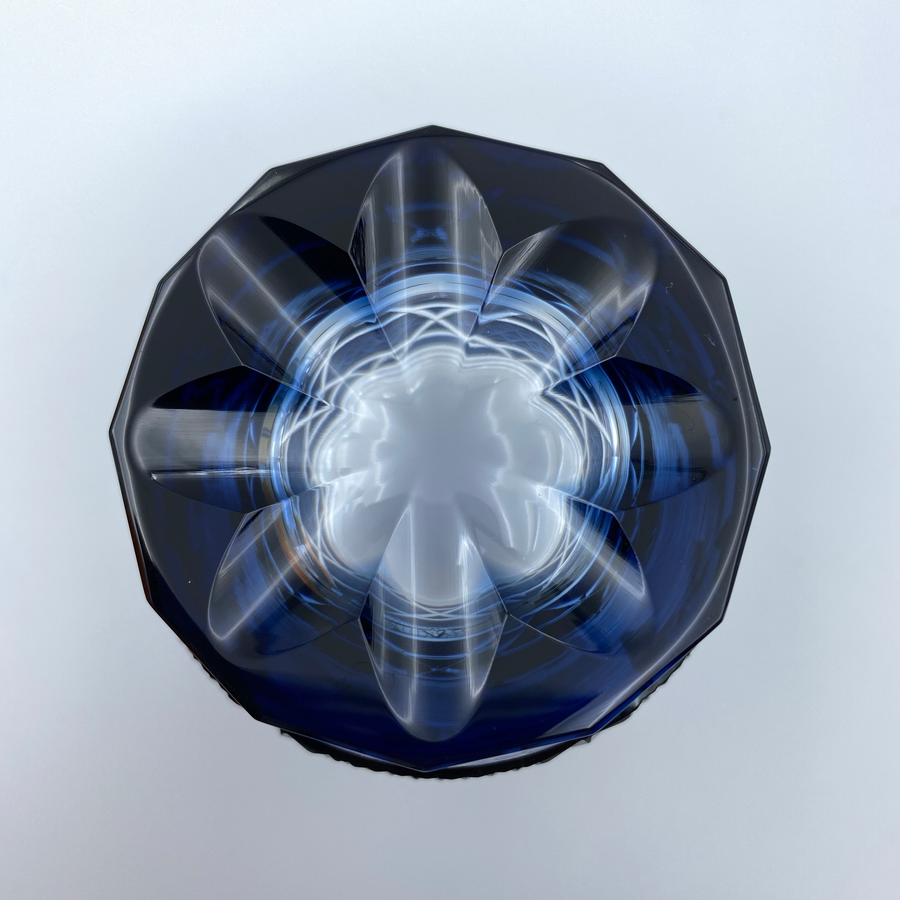 薩摩ガラス工芸 作_創作 島津薩摩切子_色被せガラス_オールドファッションズタンブラー_中古品