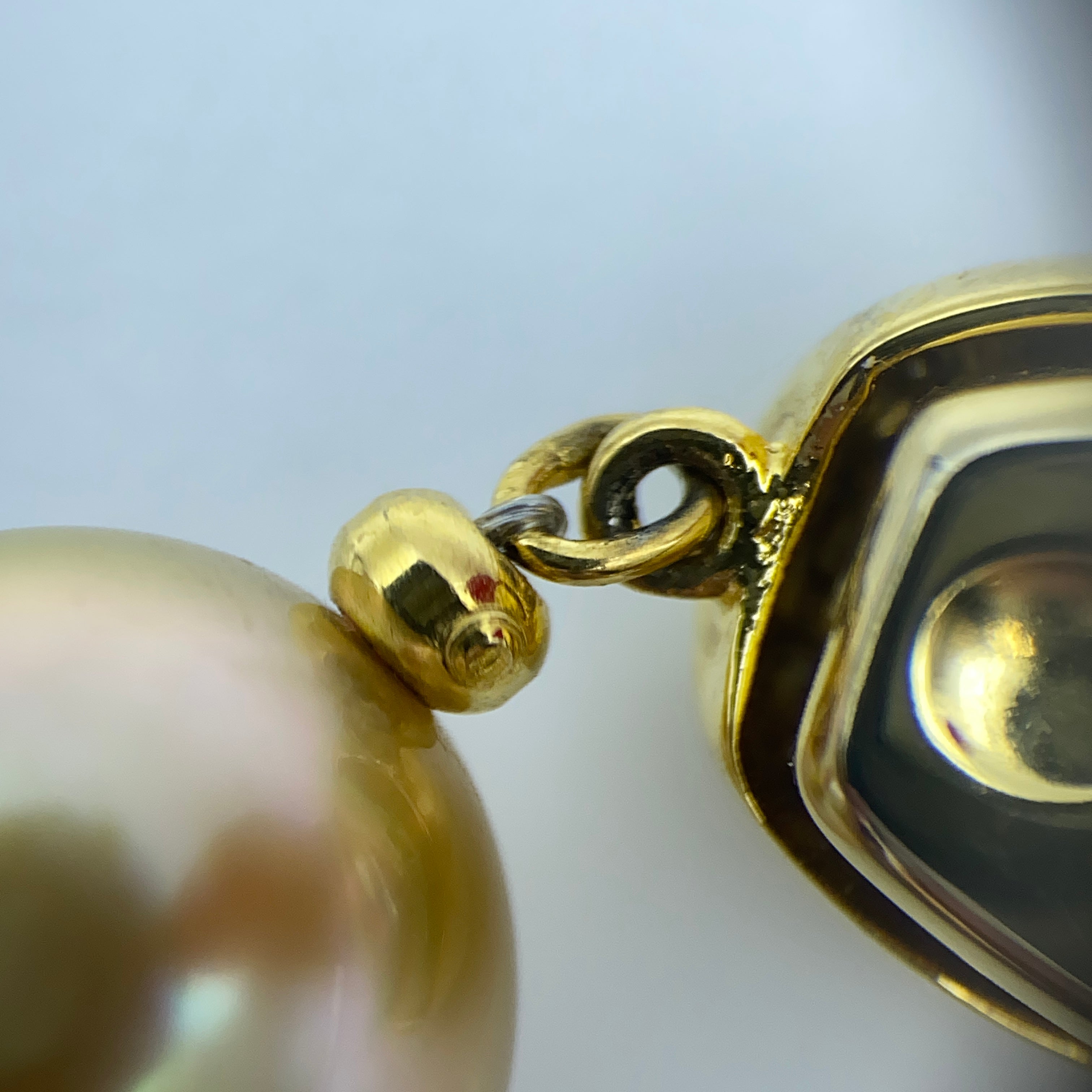 【送料無料】_ノンブランド_ゴールデンパール_ネックレス 11〜13.8㎜_中古品