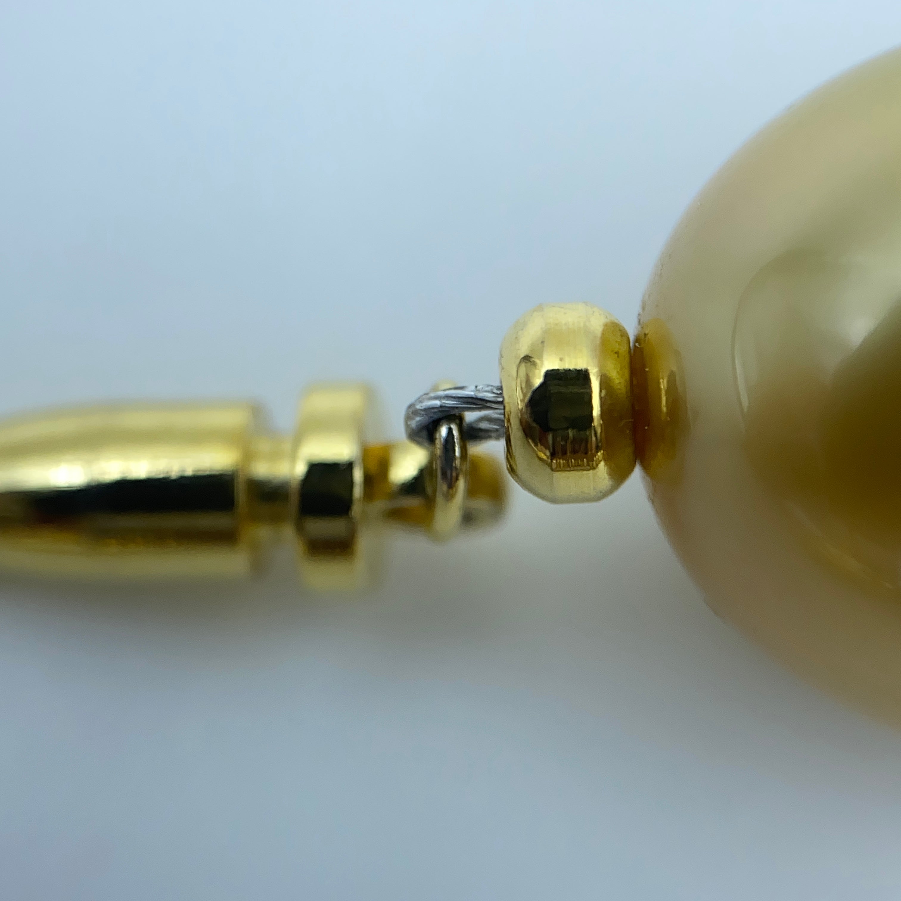 【送料無料】_ノンブランド_ゴールデンパール_ネックレス 11〜13.8㎜_中古品