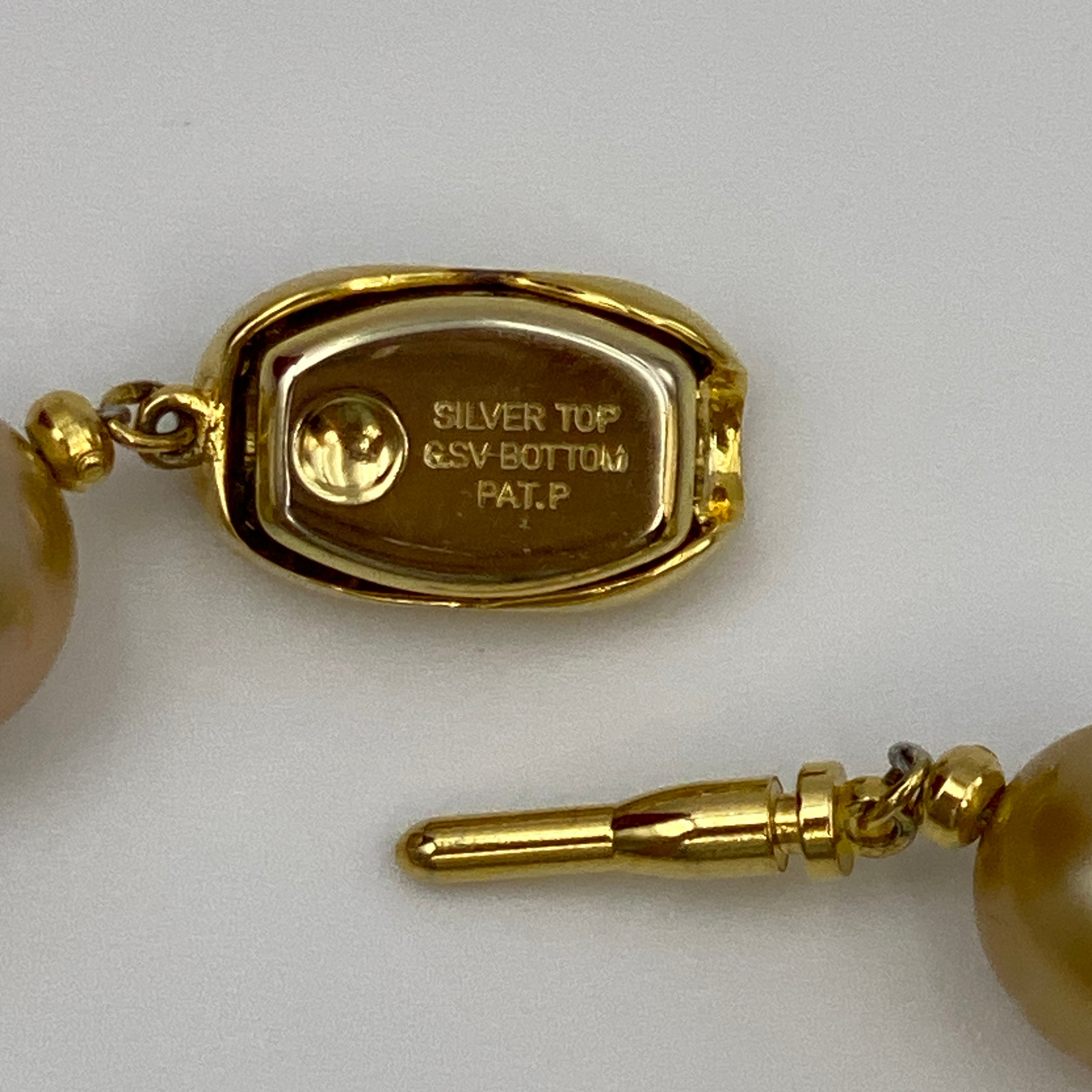 【送料無料】_ノンブランド_ゴールデンパール_ネックレス 11〜13.8㎜_中古品