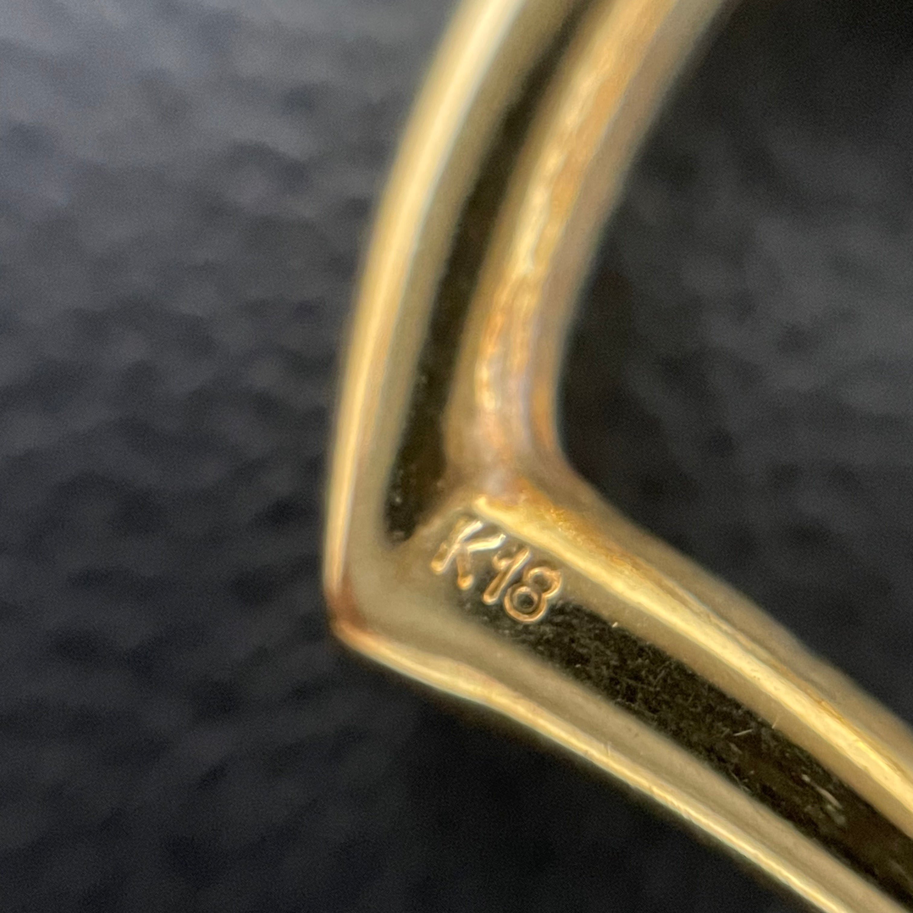 ノンブランド _オープンハート _ペンダントネックレス_ K18/4.7g/40cm _中古品