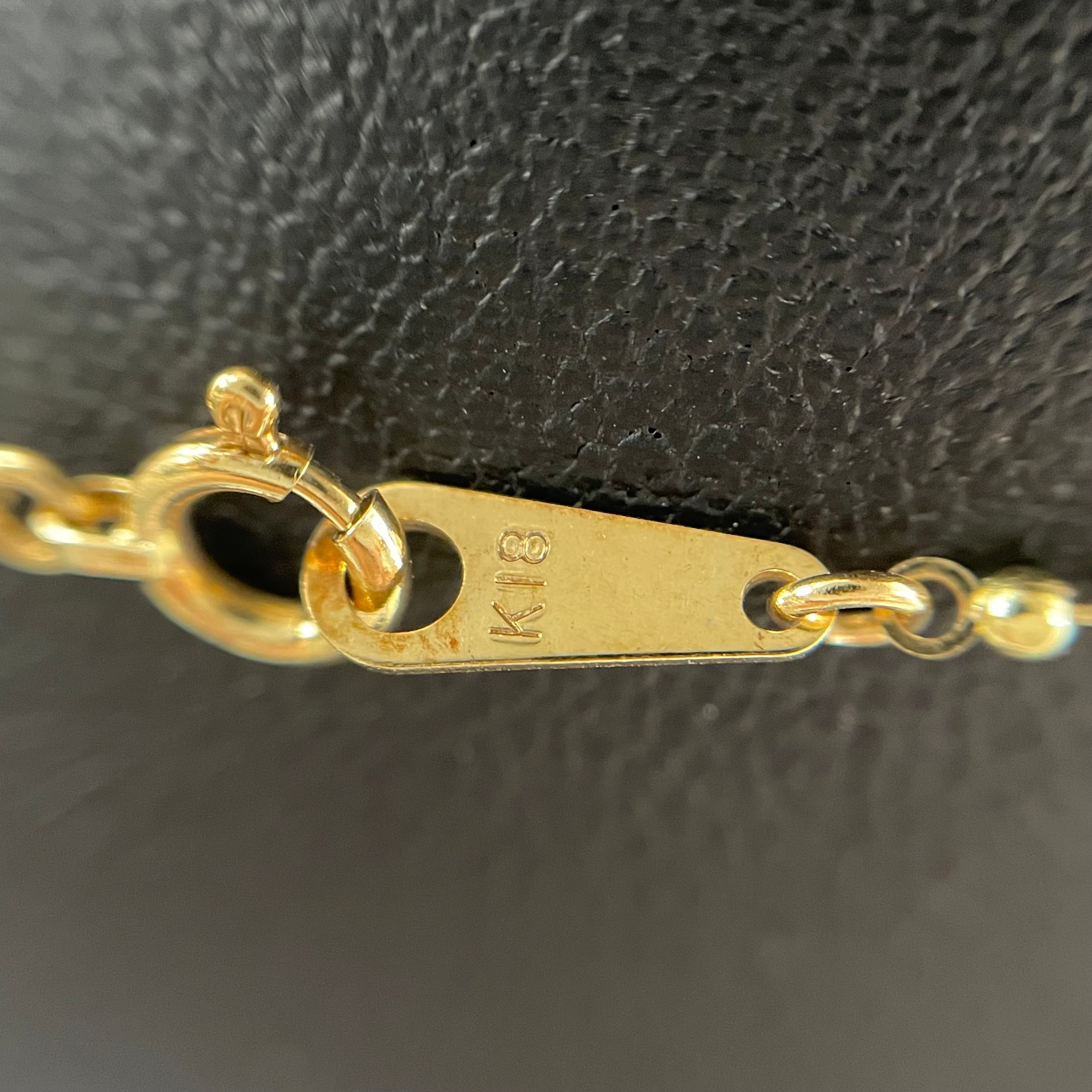 ノンブランド _オープンハート _ペンダントネックレス_ K18/4.7g/40cm _中古品