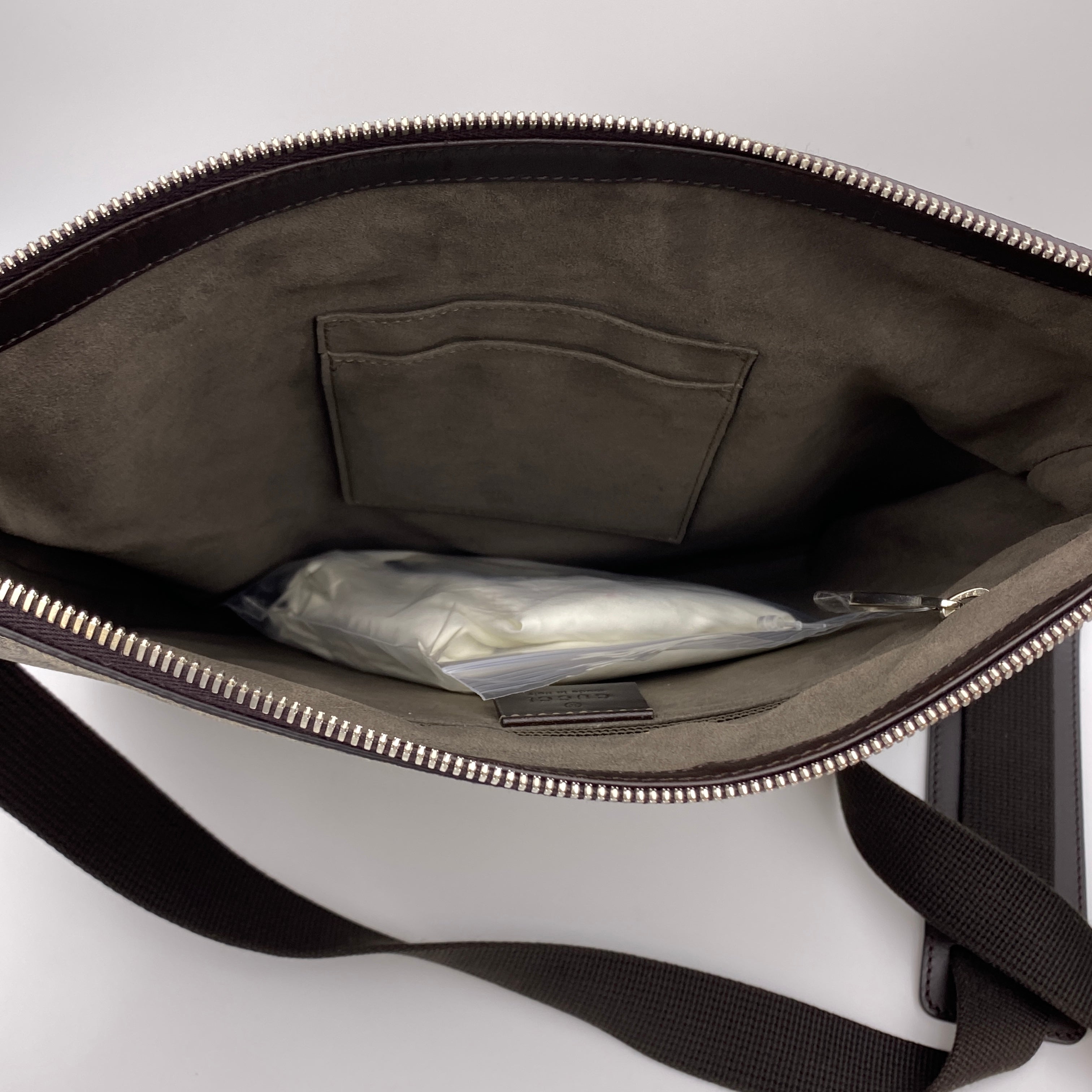 【送料無料】_ GUCCI_(グッチ)_GGスプリームショルダーバッグ _PVCベージュ/ダークブラウン406408_中古品