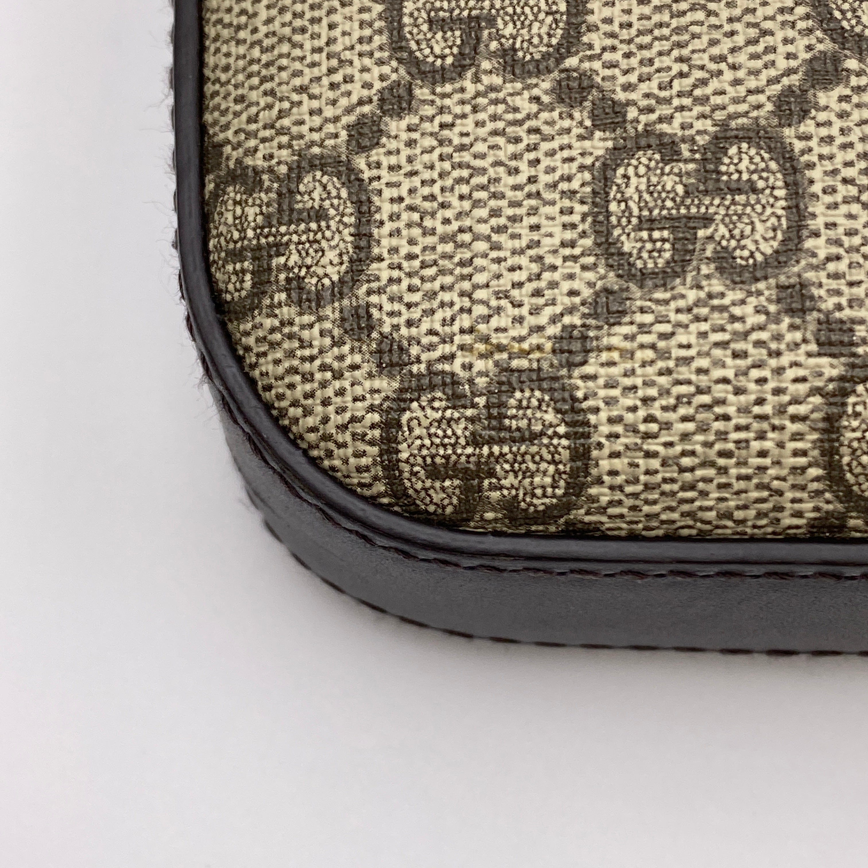 【送料無料】_ GUCCI_(グッチ)_GGスプリームショルダーバッグ _PVCベージュ/ダークブラウン406408_中古品