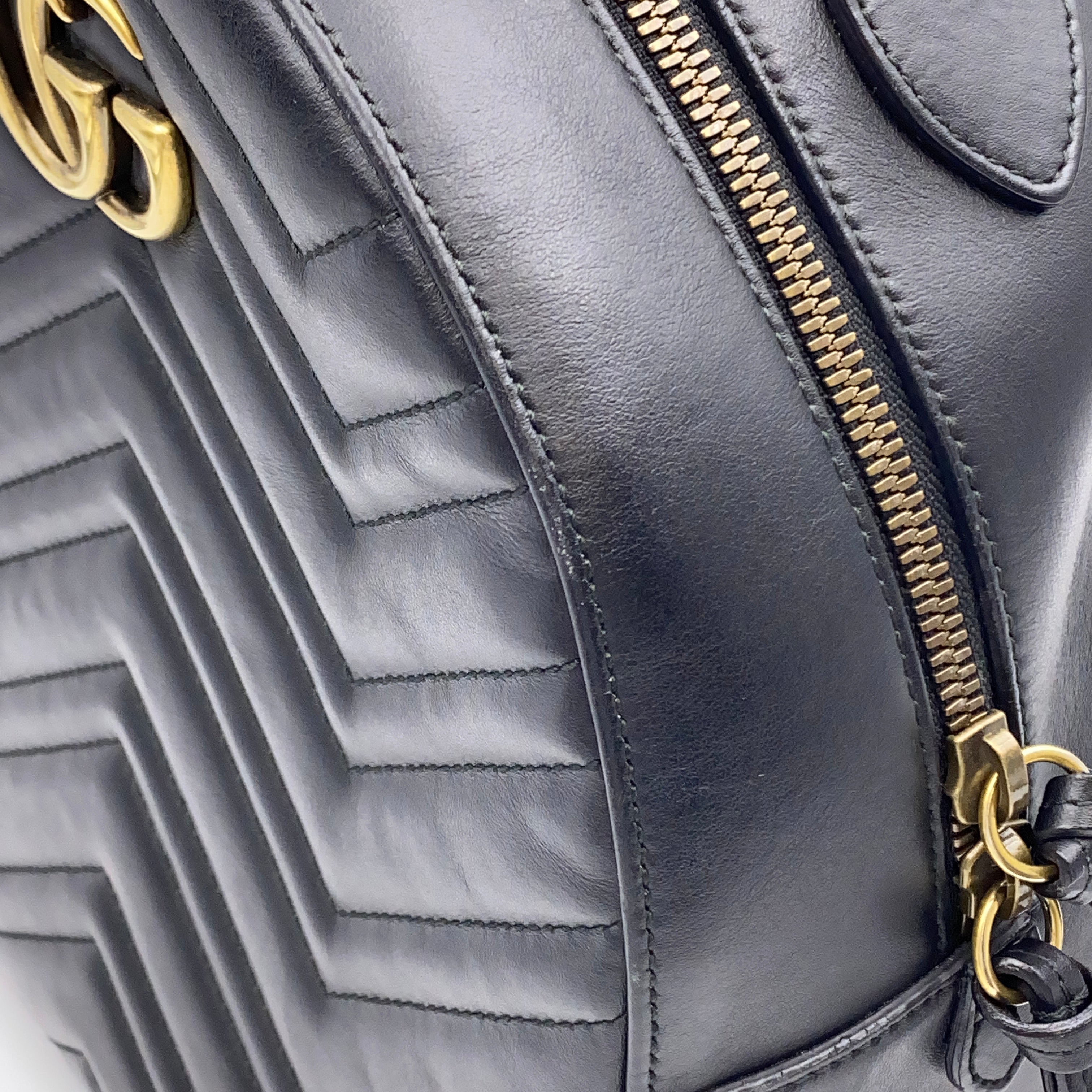 【送料無料】_ GUCCI_(グッチ)_GGマーモント キルティングレザー_ バックパック476671_中古品