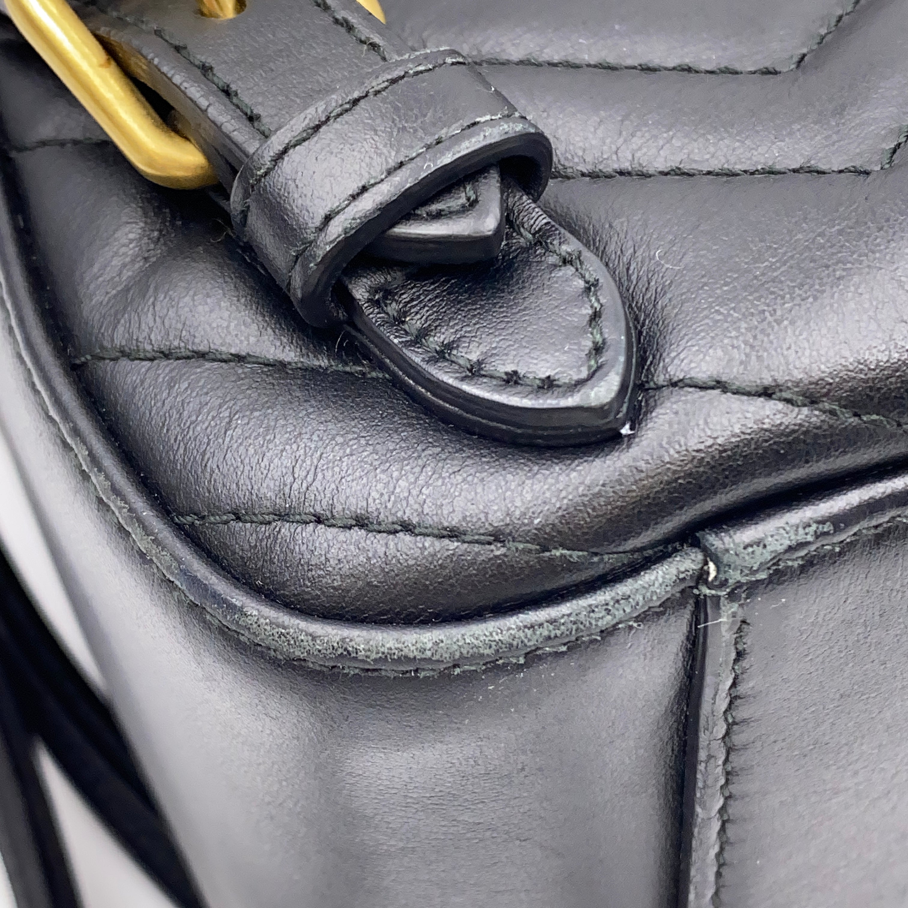 【送料無料】_ GUCCI_(グッチ)_GGマーモント キルティングレザー_ バックパック476671_中古品