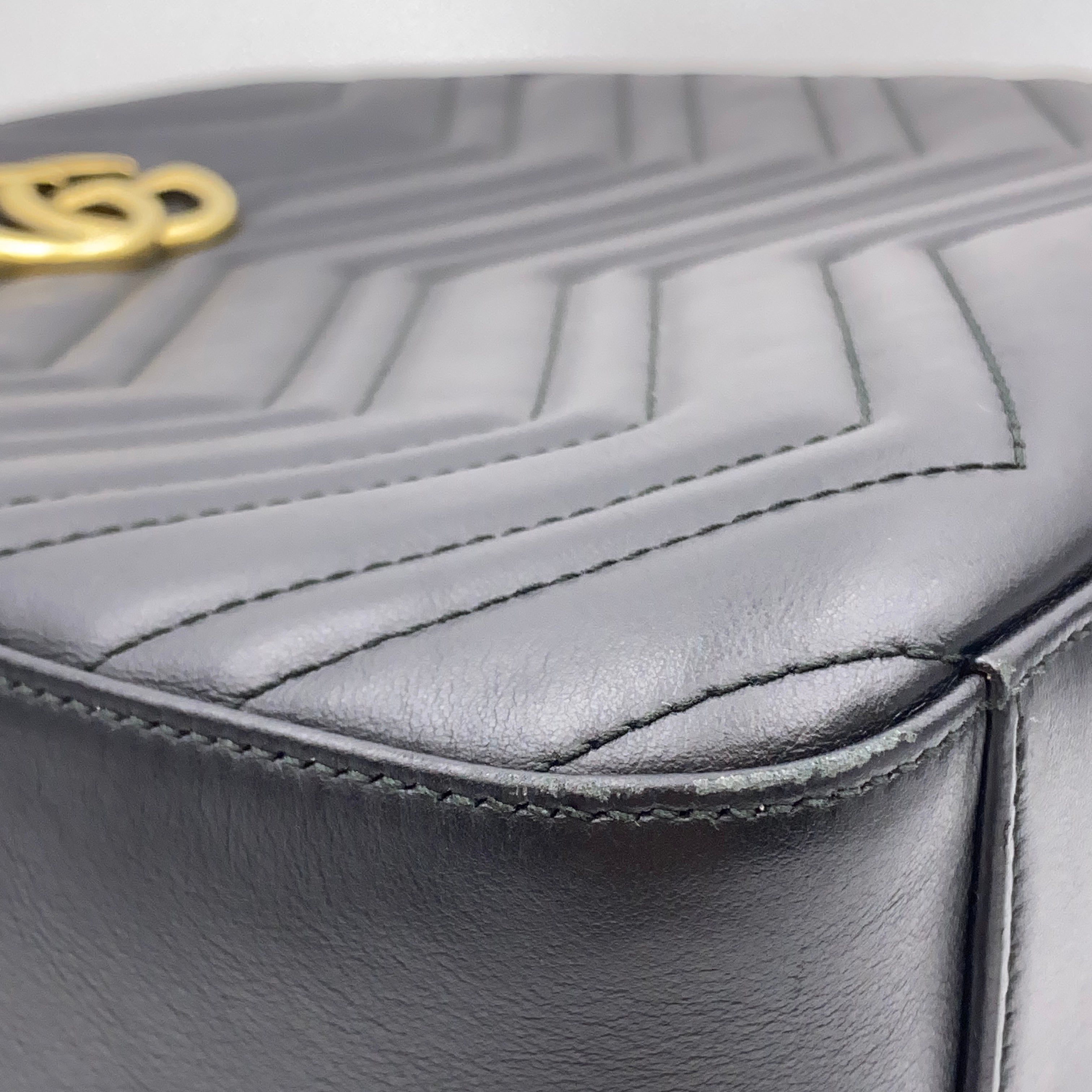 【送料無料】_ GUCCI_(グッチ)_GGマーモント キルティングレザー_ バックパック476671_中古品