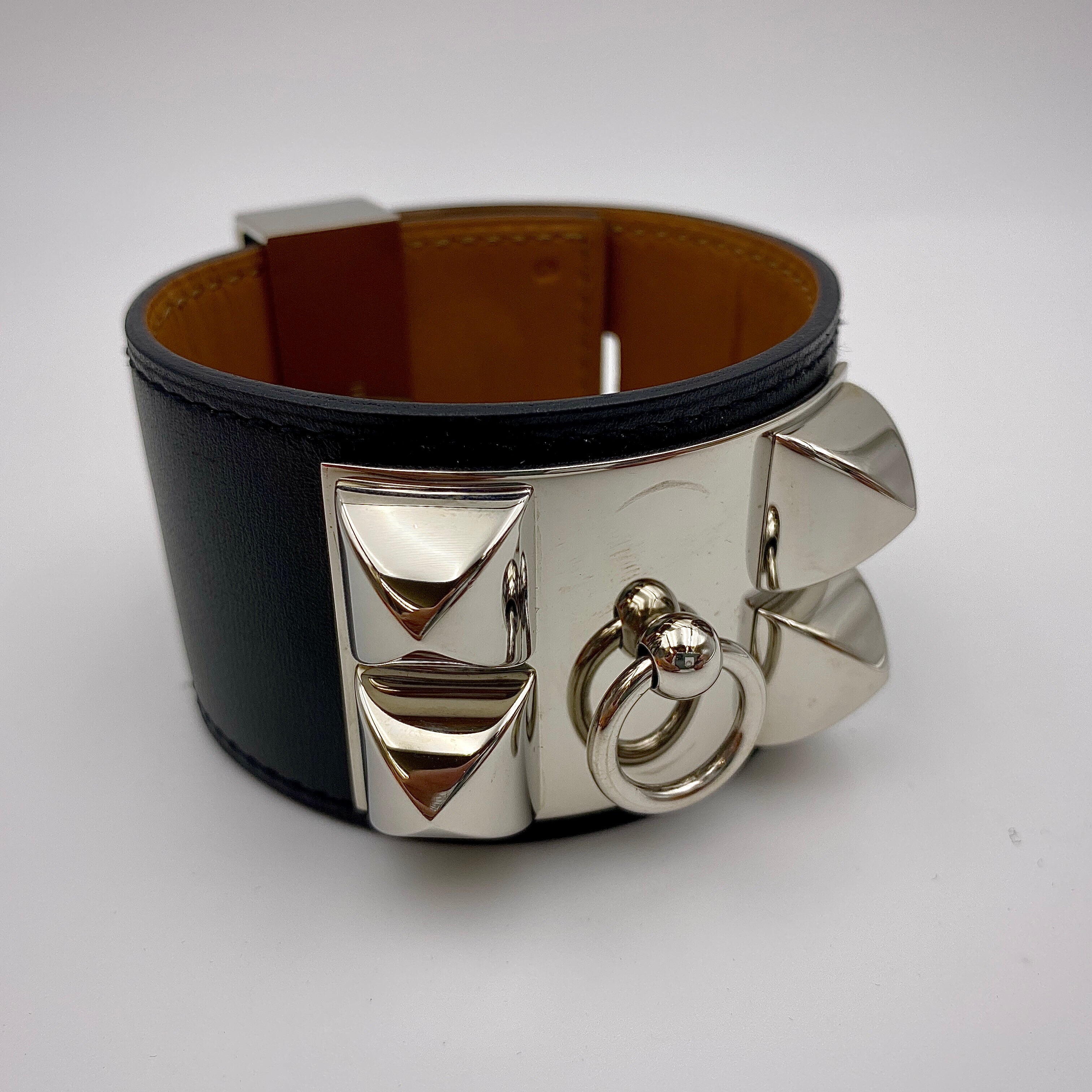 【送料無料】_ HERMES_(エルメス))_コリエドシアン _レザーブレスレット_□R刻印/Sサイズ_中古品