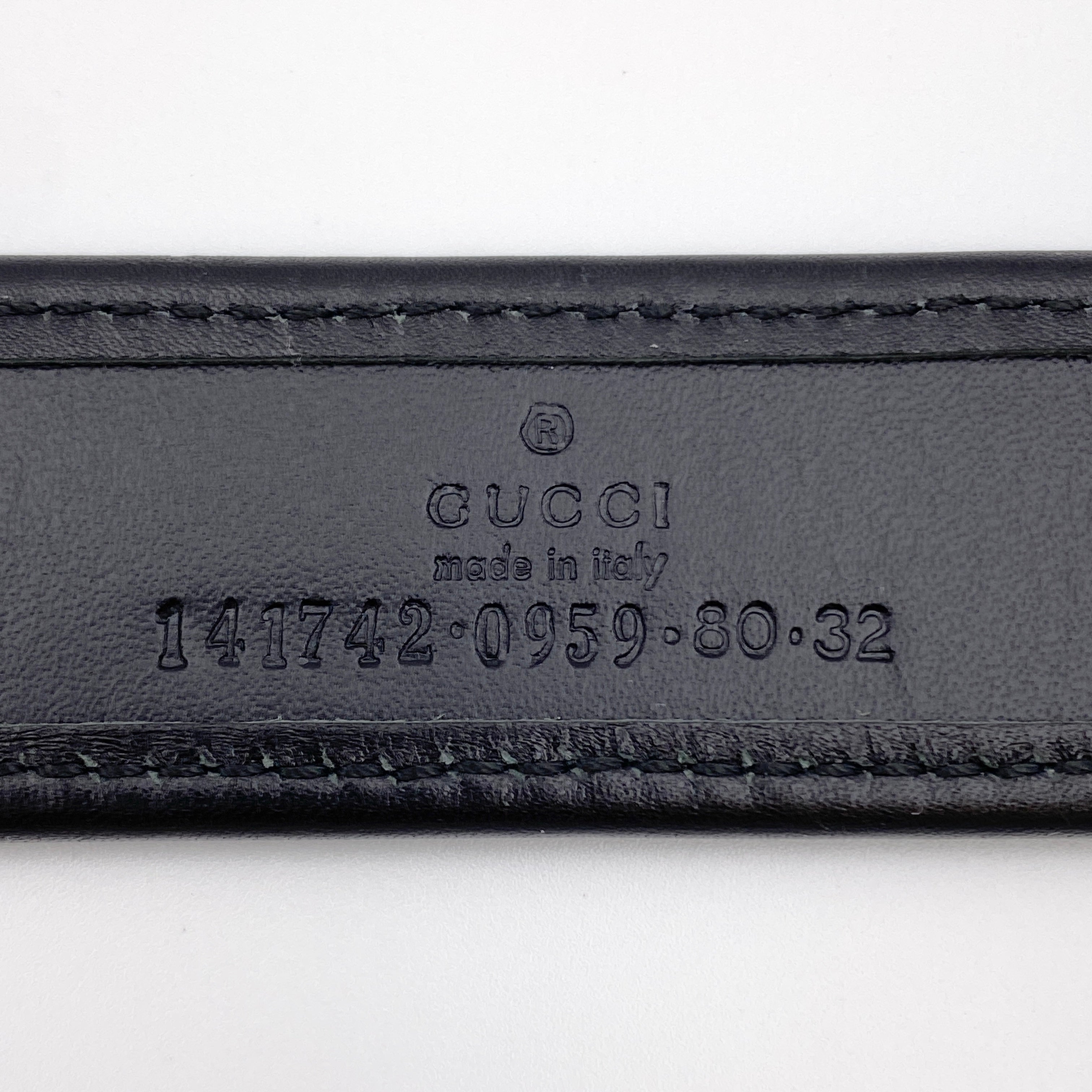 【送料無料】_ GUCCI _(グッチ)_レディス用キャンバスベルト_141742.0959サイズ(80/32)_中古品