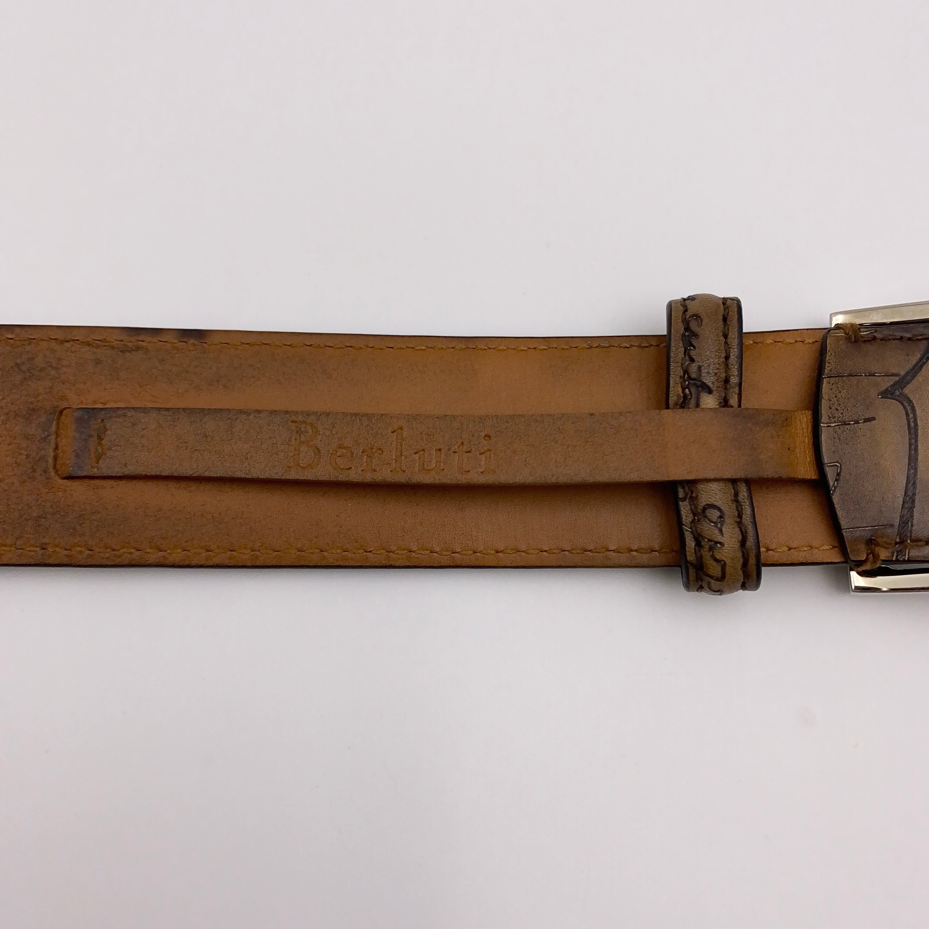 Berluti_(ベルルッティ)_クラシックレザーベルト35㎜_36in/90cm_中古品