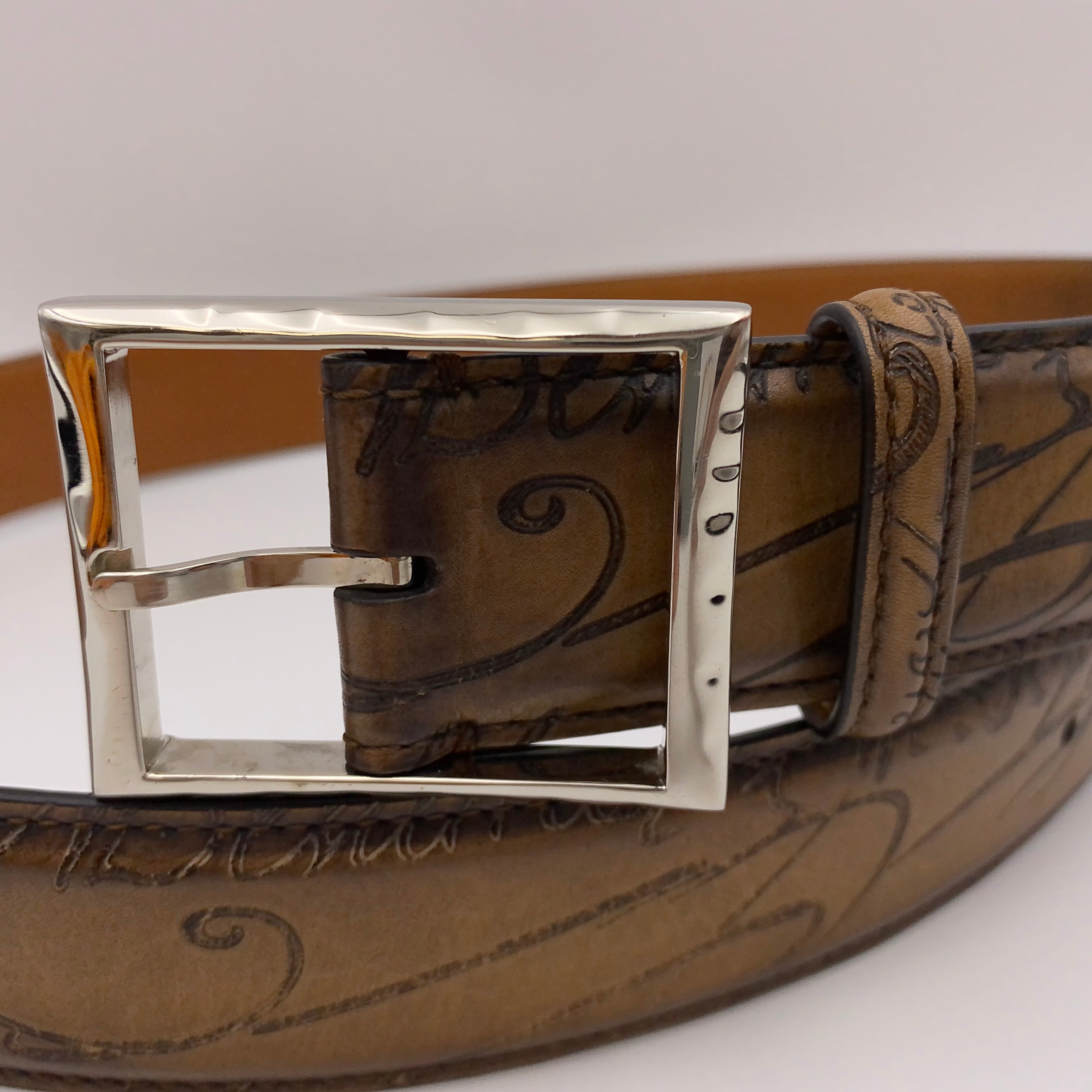 Berluti_(ベルルッティ)_クラシックレザーベルト35㎜_36in/90cm_中古品