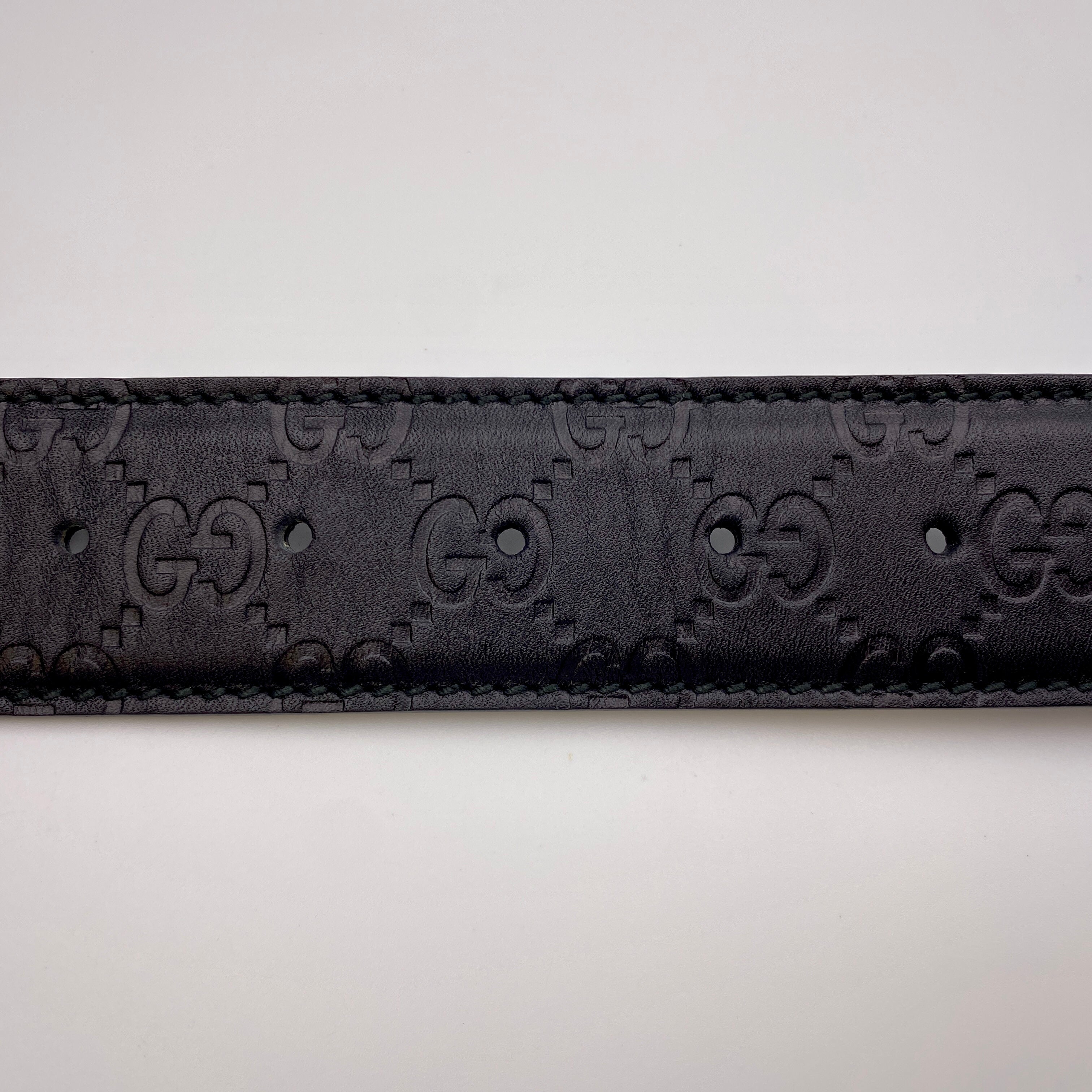 【送料無料】_ GUCCI_(グッチ)_インターロッキングGベルト_ メンズ用114984(34インチ/85cm)_中古品