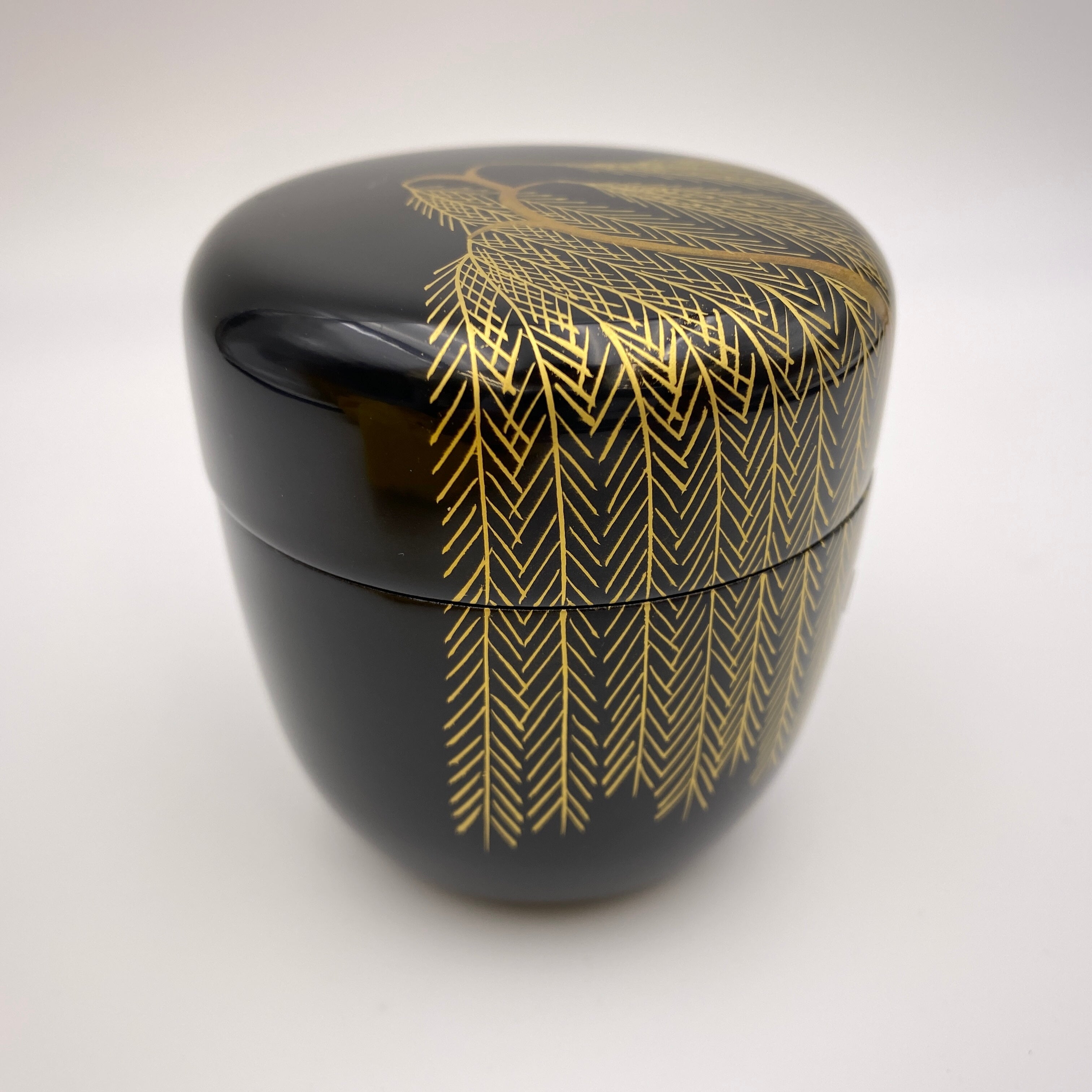 【送料無料】_ 宮田宗景 _なつめ 茶道具 _柳蒔絵 中棗 宗景 _中古品