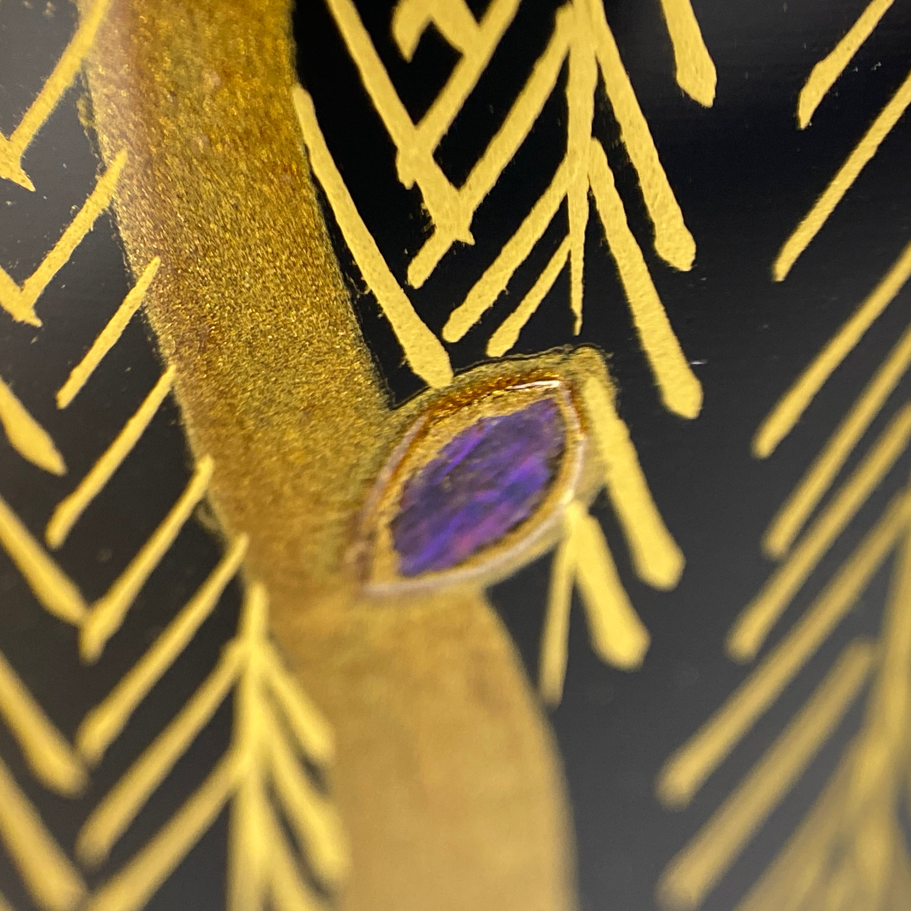 【送料無料】_ 宮田宗景 _なつめ 茶道具 _柳蒔絵 中棗 宗景 _中古品