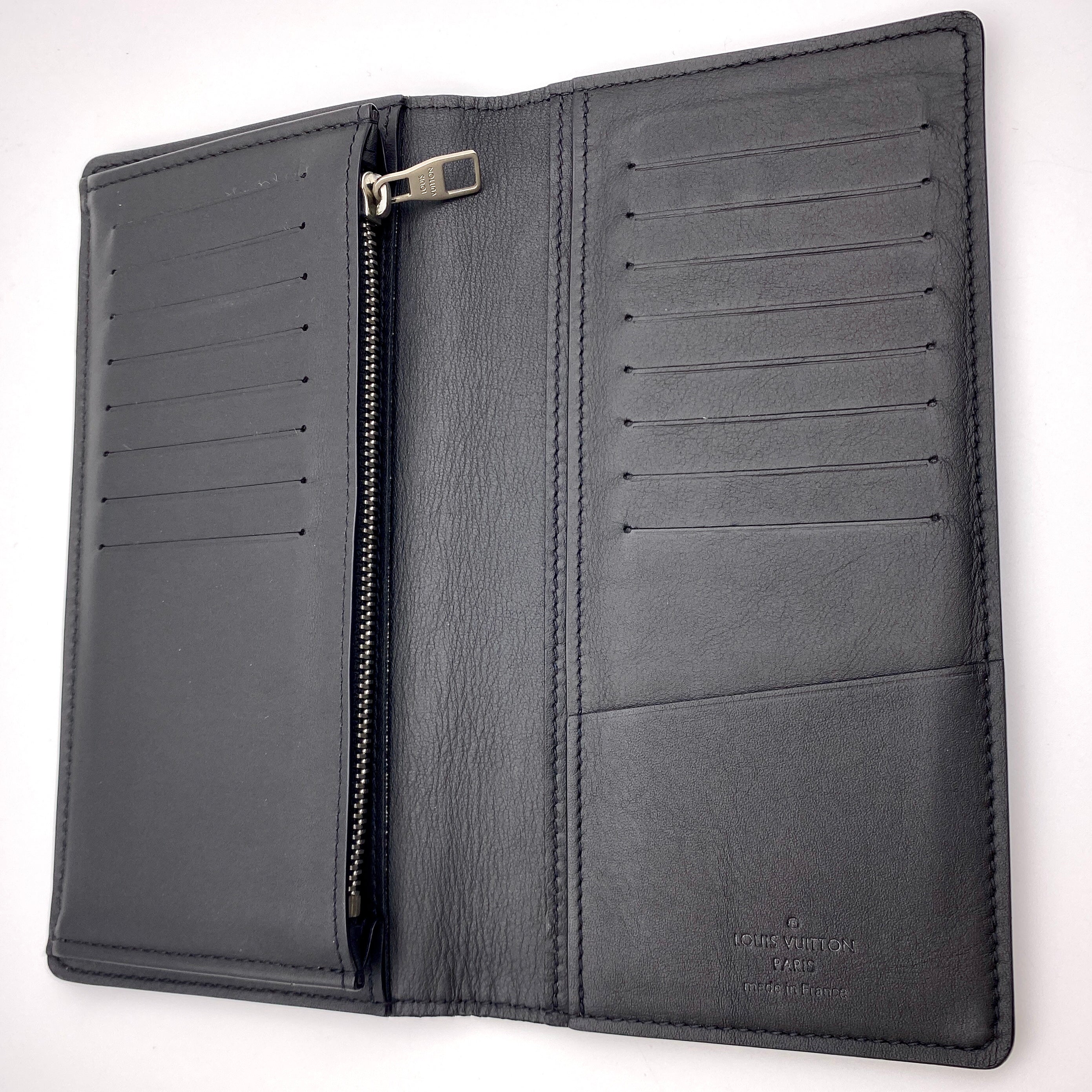 【送料無料】_ LOUIS VUITTON_(ルイヴィトン)_ダミエアンフィニ ポルトフォイユ ブラザ _ 長財布 ネオン ブルー _N60081_ 中古品