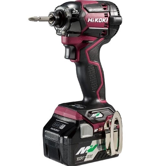 HiKOKI_(ハイコーキ)_コードレスインパクトドライバ_ WH36DC 2XPRSフレアレッド _36Vバッテリー2個/充電器付き _未使用品