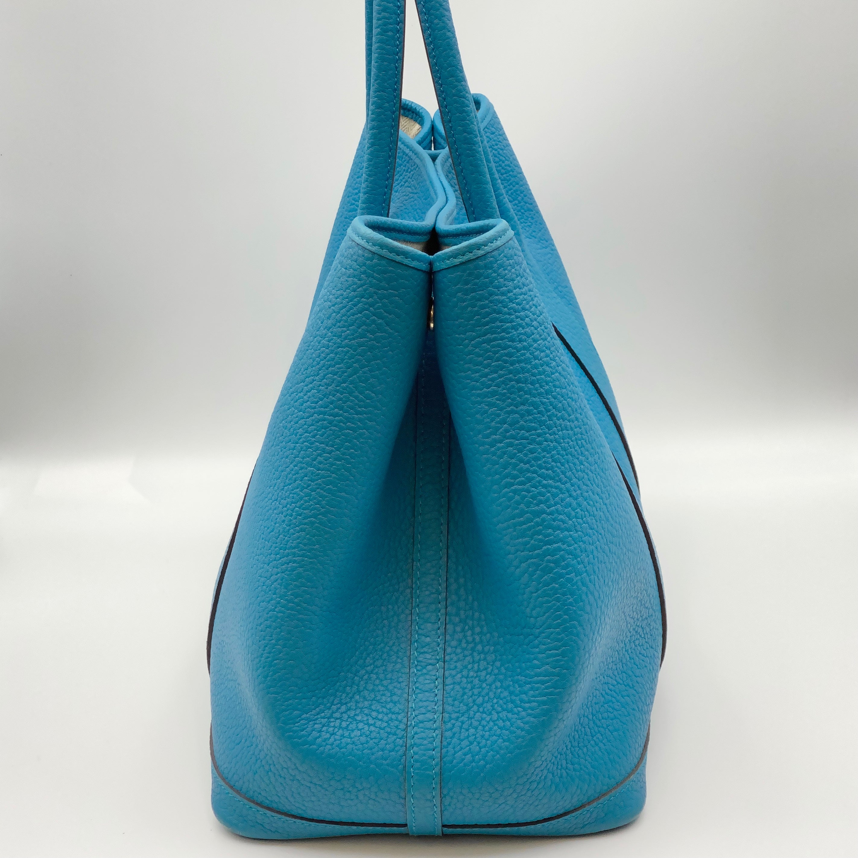【送料無料】_ HERMES_(エルメス)_ガーデンパーティPM _ネゴンダ/シルバー金具_Z刻印/ブルー系 _中古品