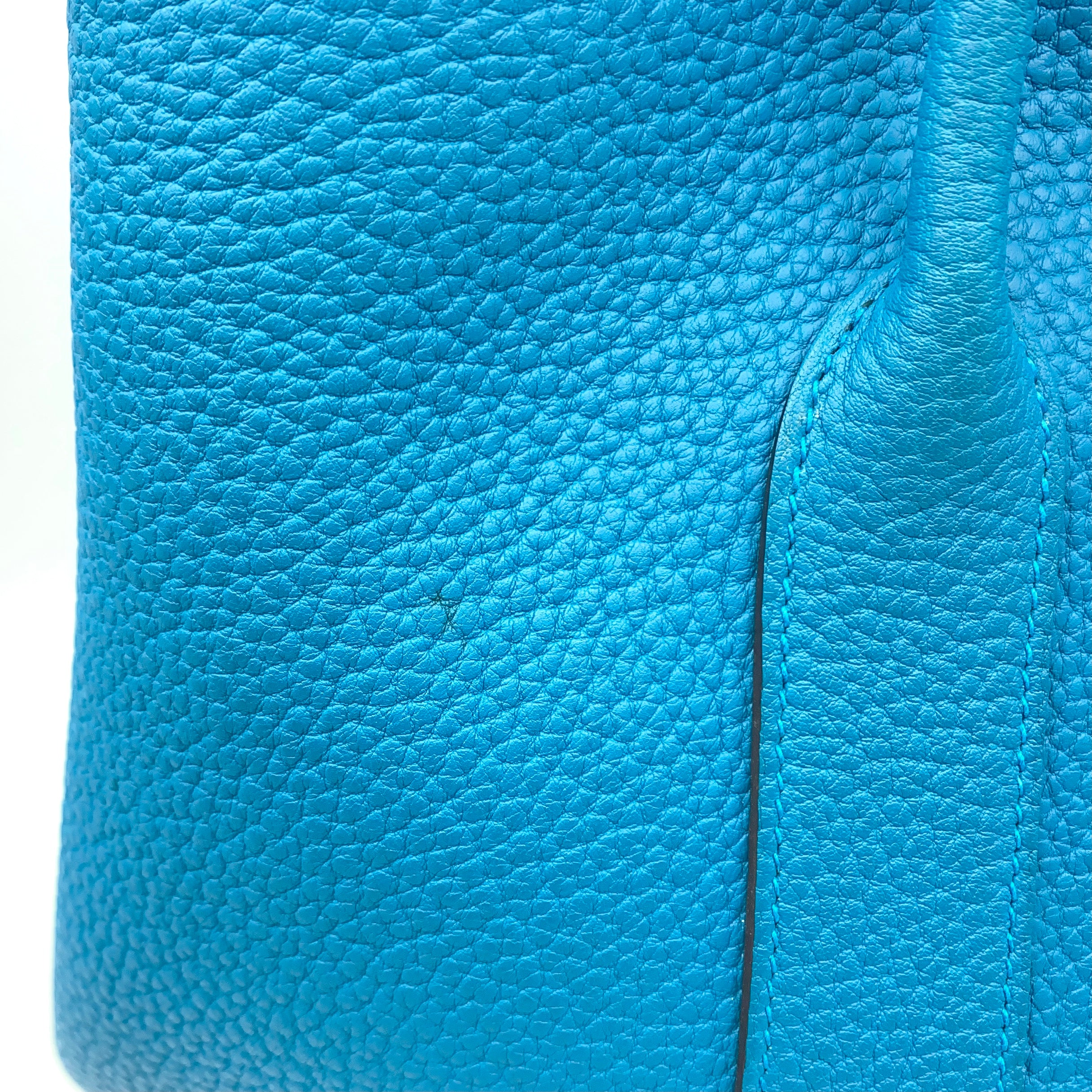 【送料無料】_ HERMES_(エルメス)_ガーデンパーティPM _ネゴンダ/シルバー金具_Z刻印/ブルー系 _中古品