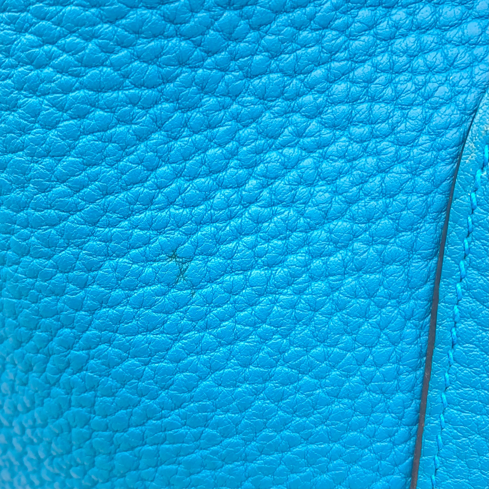 【送料無料】_ HERMES_(エルメス)_ガーデンパーティPM _ネゴンダ/シルバー金具_Z刻印/ブルー系 _中古品