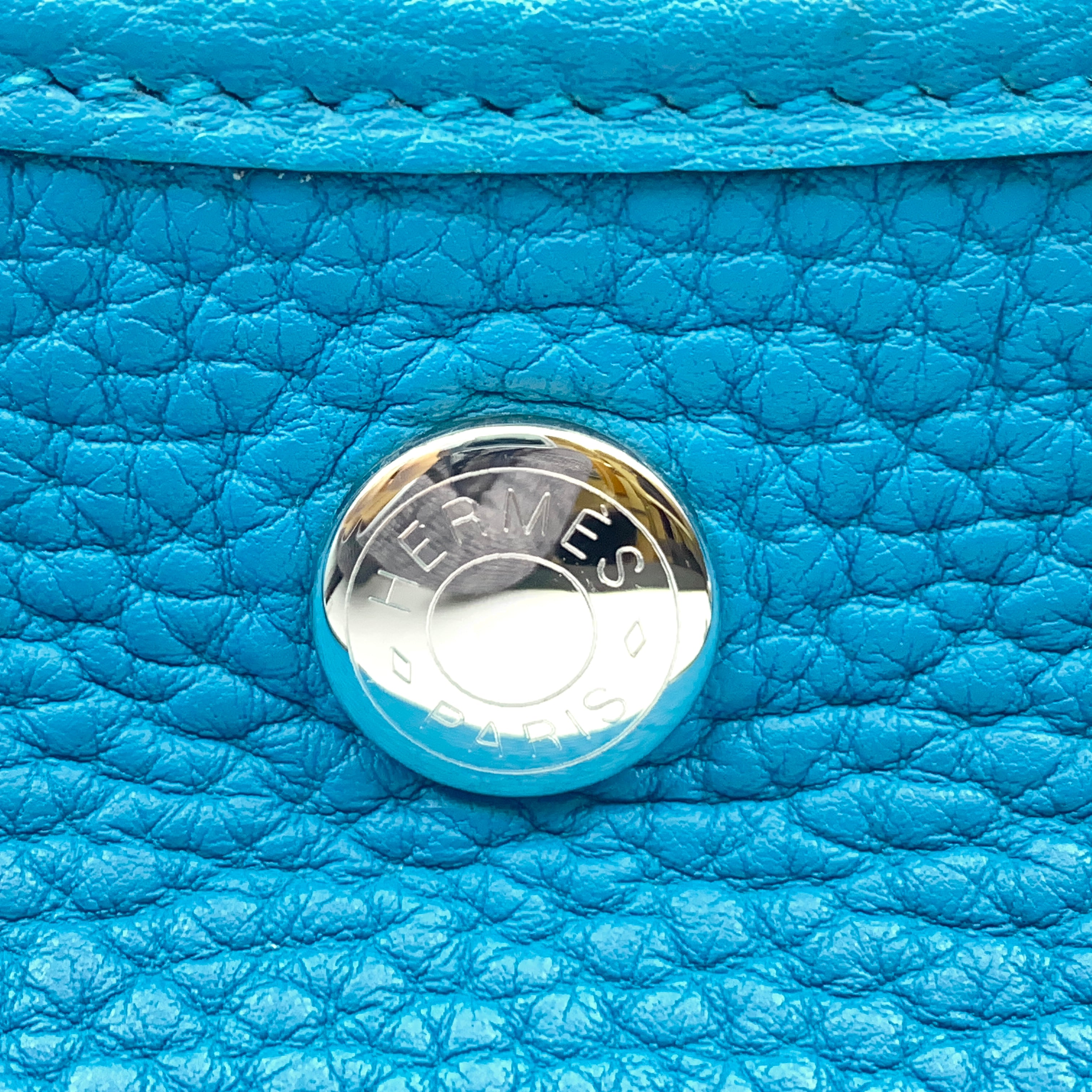 【送料無料】_ HERMES_(エルメス)_ガーデンパーティPM _ネゴンダ/シルバー金具_Z刻印/ブルー系 _中古品
